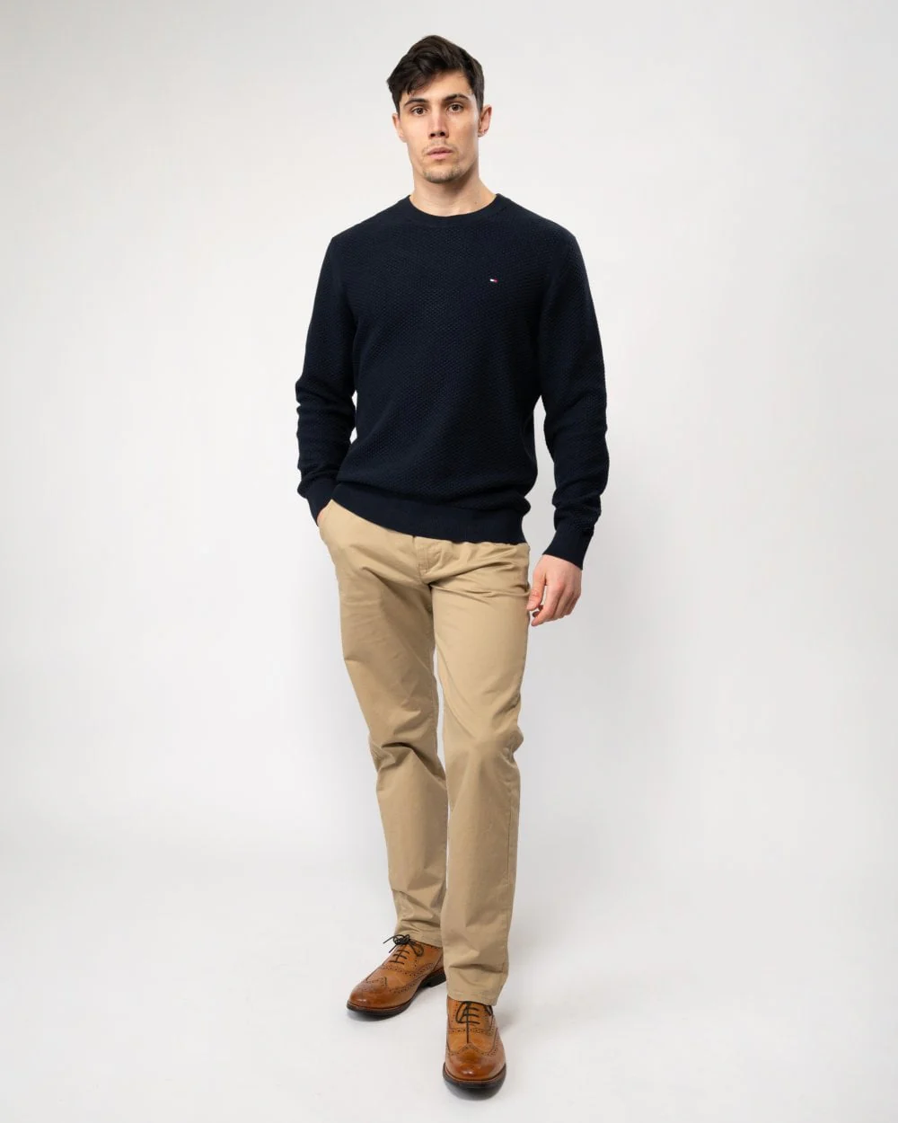 Tommy Hilfiger Oval Structure Mens Crew Jumper - Image 3