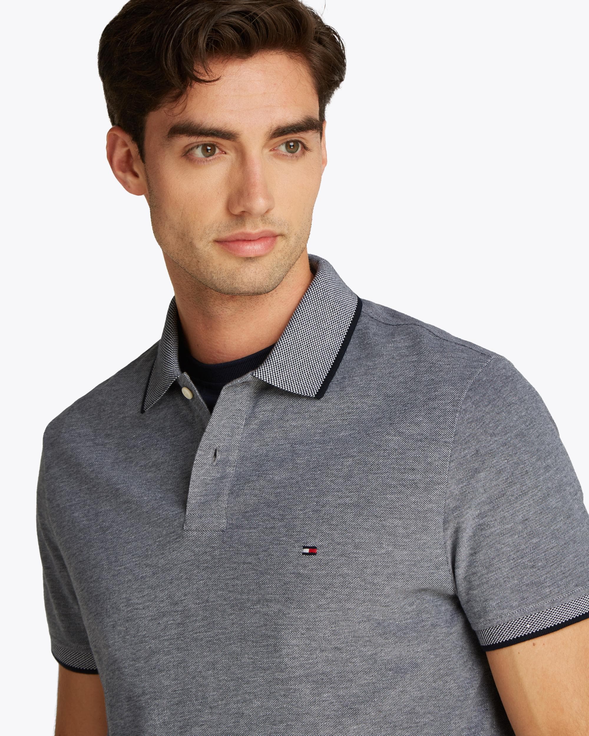 Tommy Hilfiger Oxford Two Tone Tipped Mens Polo - Image 2