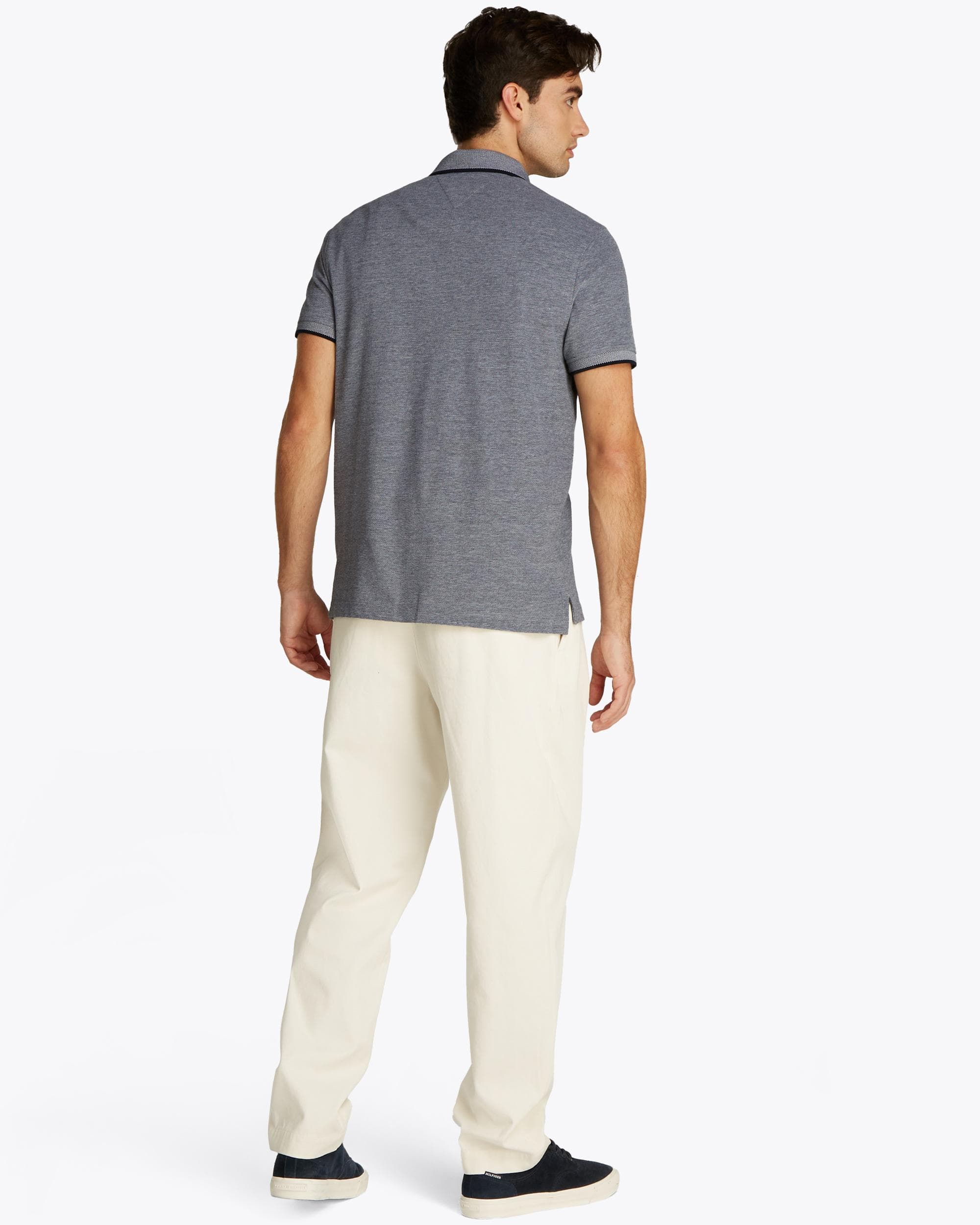 Tommy Hilfiger Oxford Two Tone Tipped Mens Polo - Image 3