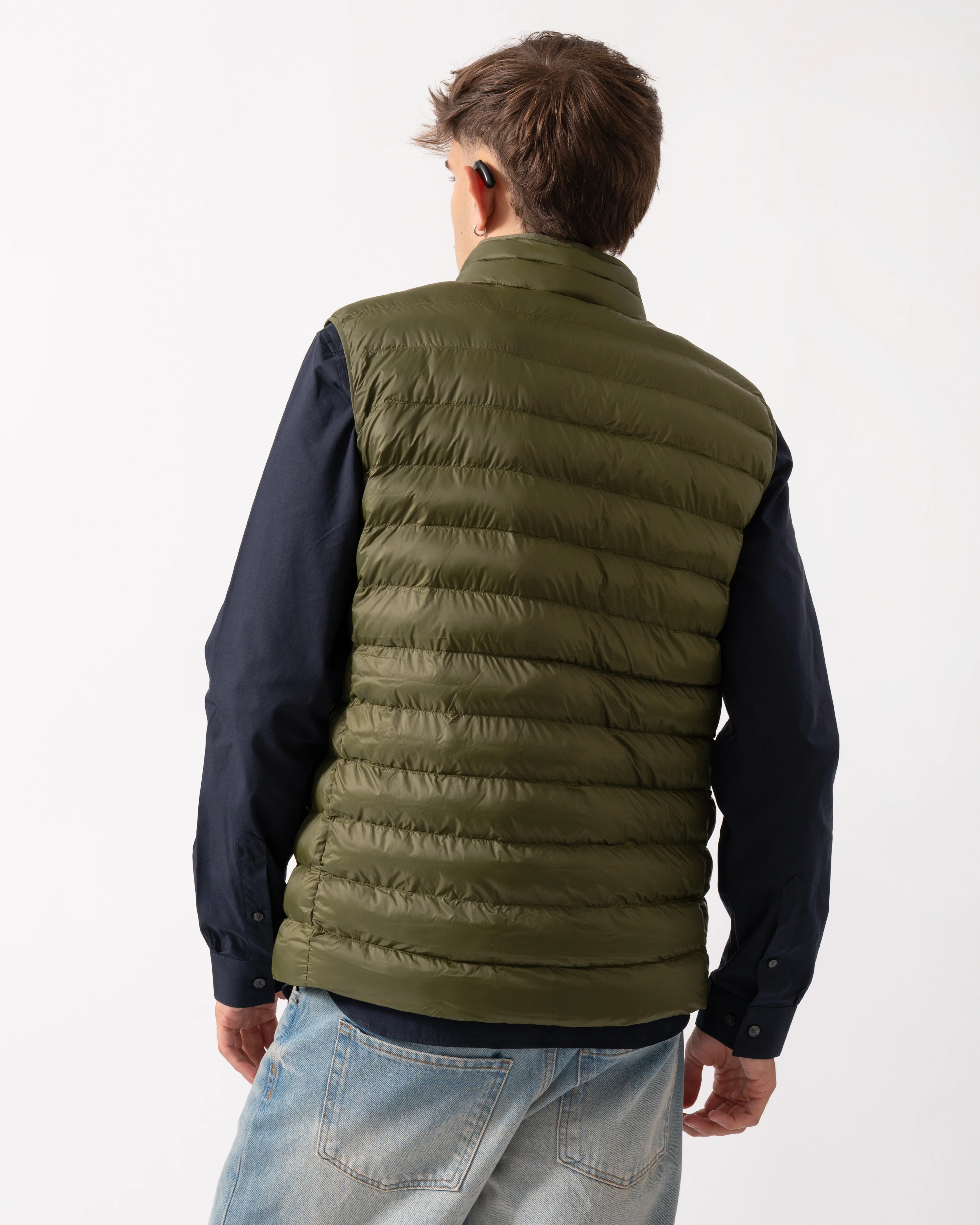 Tommy Hilfiger Packable Recycled Mens Quilted Gilet - Huntsman Green - Image 4