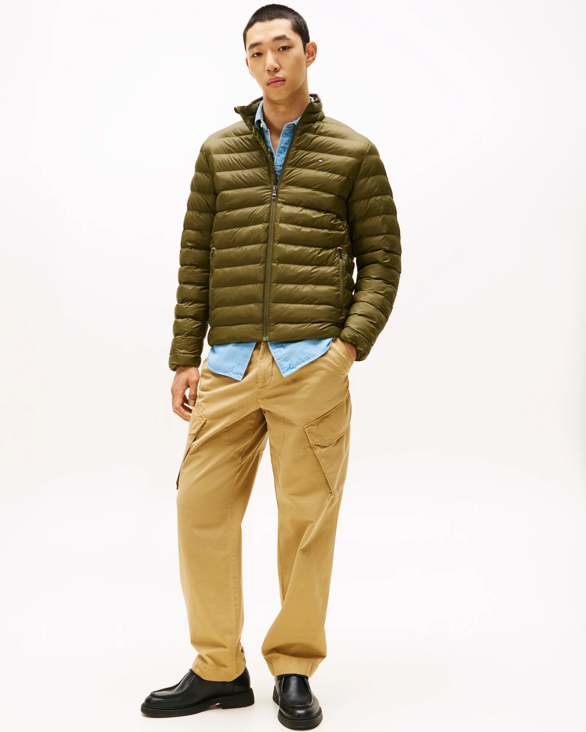 Tommy Hilfiger Packable Recycled Mens Water Repellent Jacket - Huntsman Green - Image 3