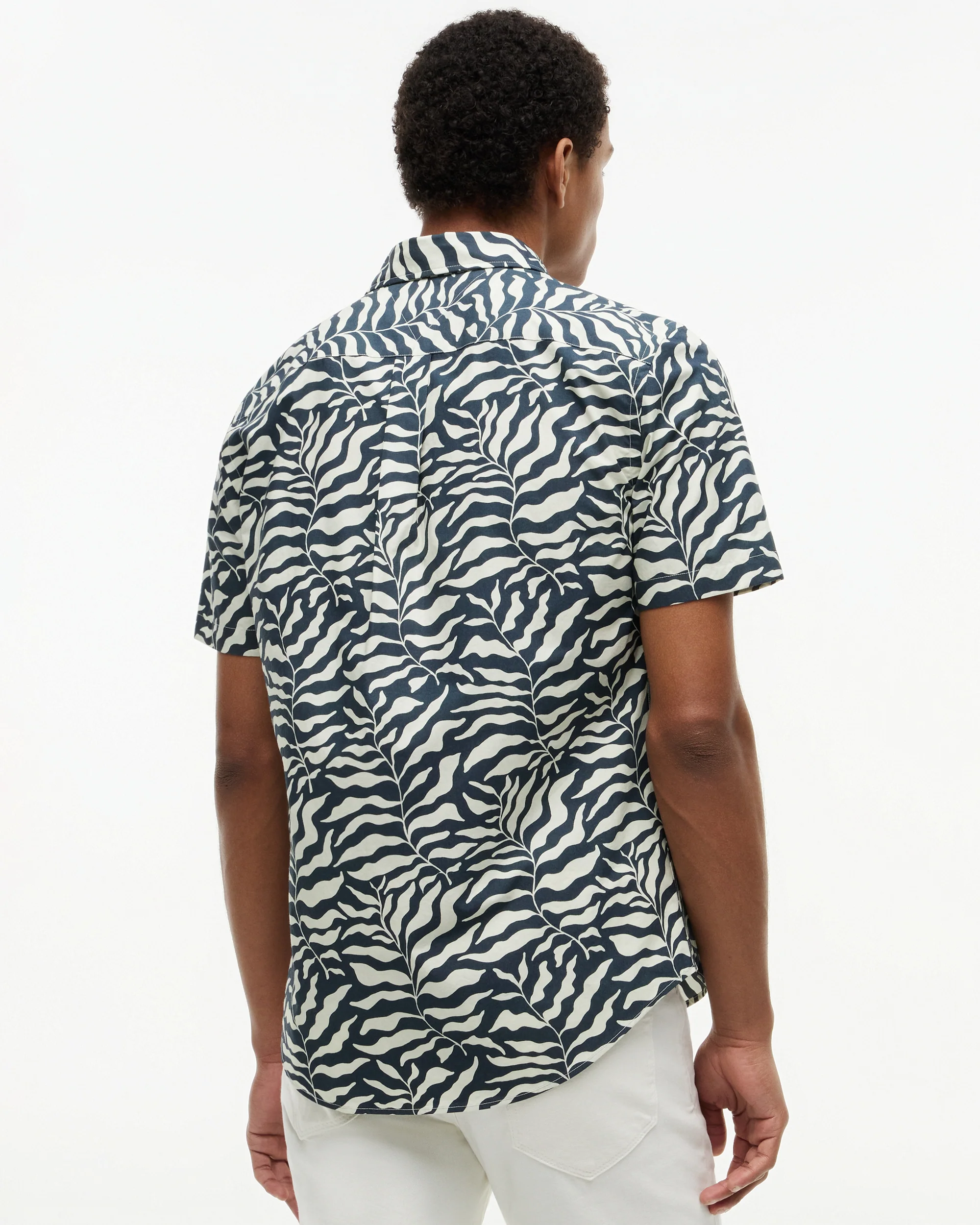Tommy Hilfiger Papertouch Palm Mens Short Sleeve Shirt - Black/Allover - Image 4