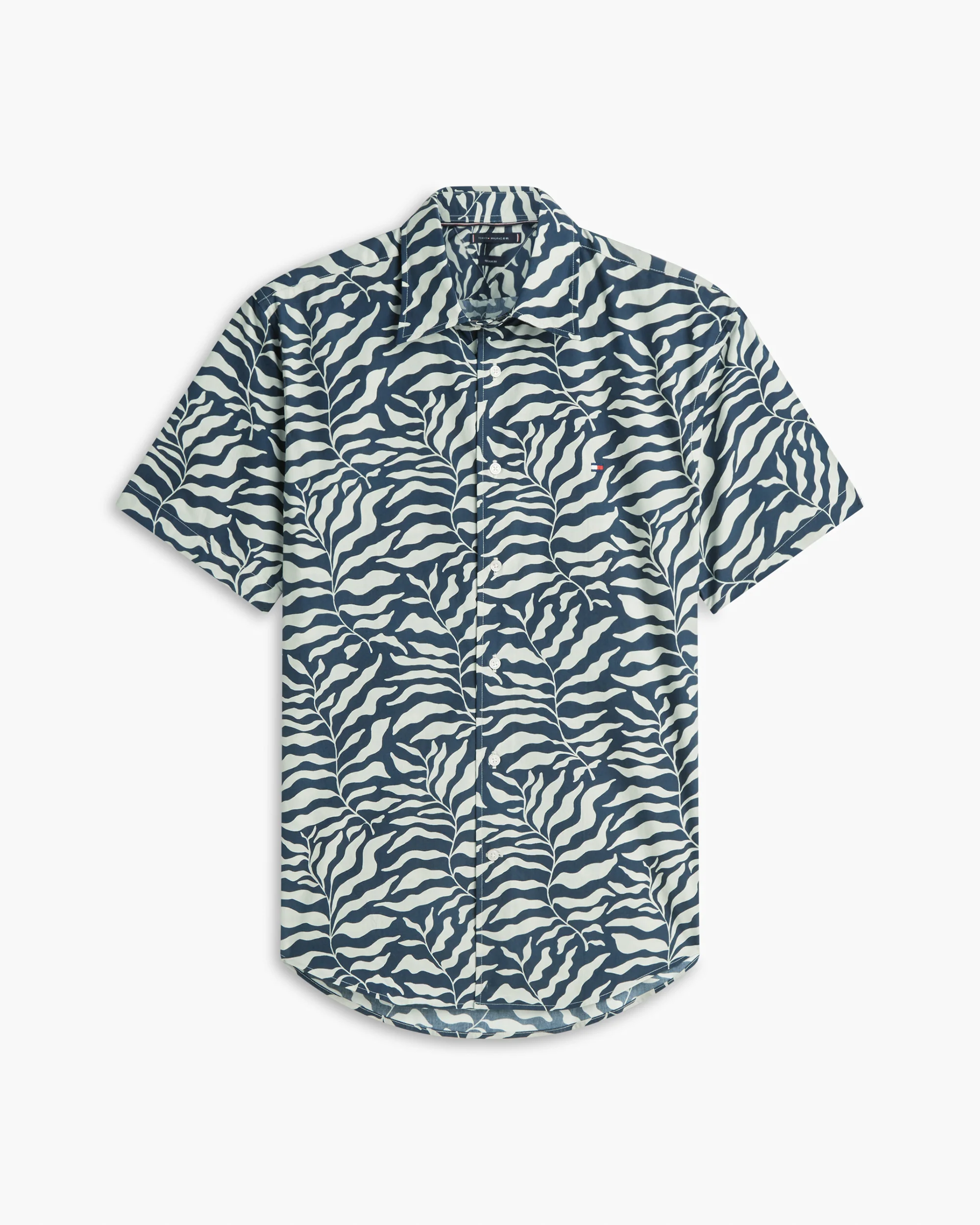 Tommy Hilfiger Papertouch Palm Mens Short Sleeve Shirt - Black/Allover - Image 5