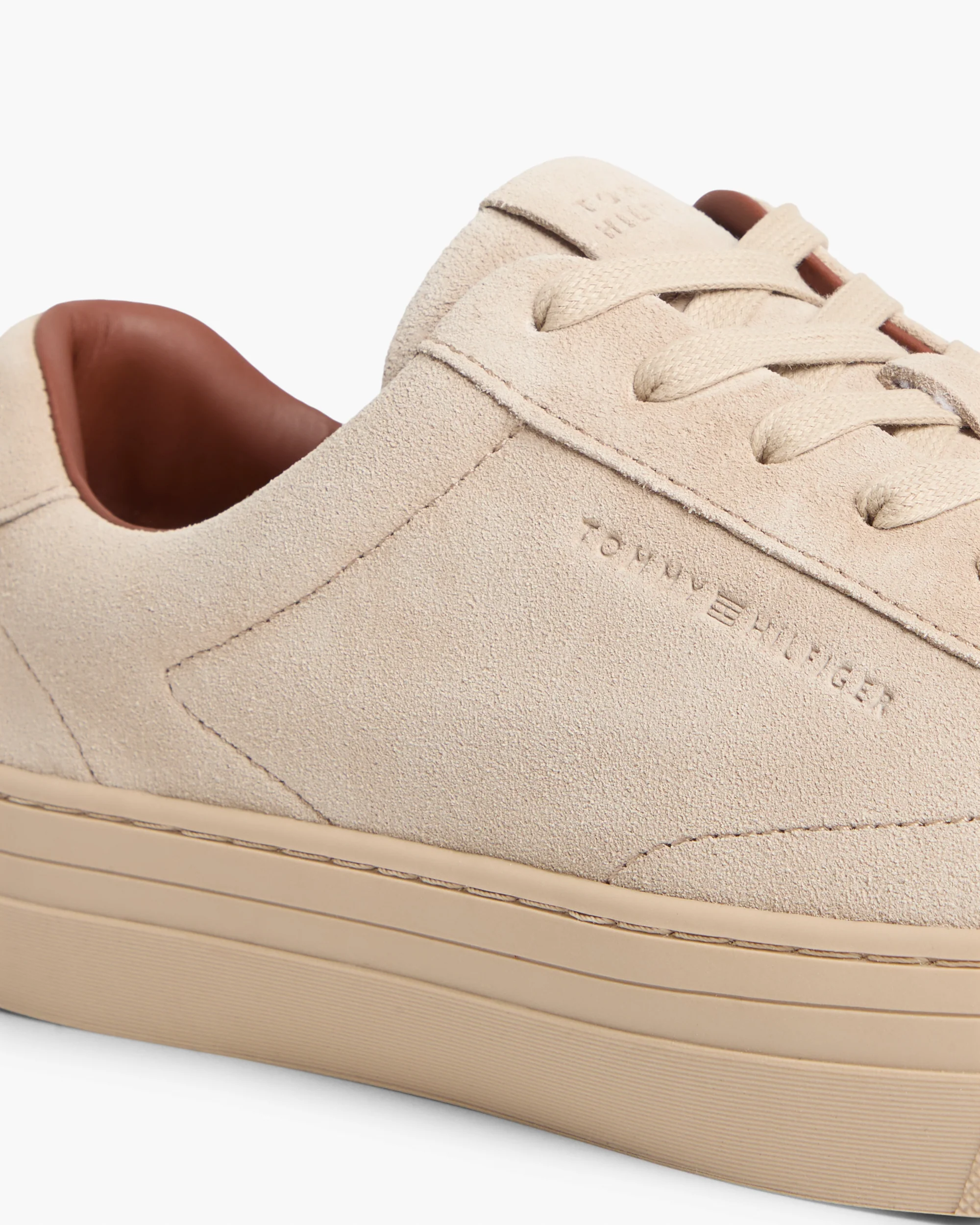 Tommy Hilfiger Park Premium Suede Mens Trainers - Sandalwood - Image 2