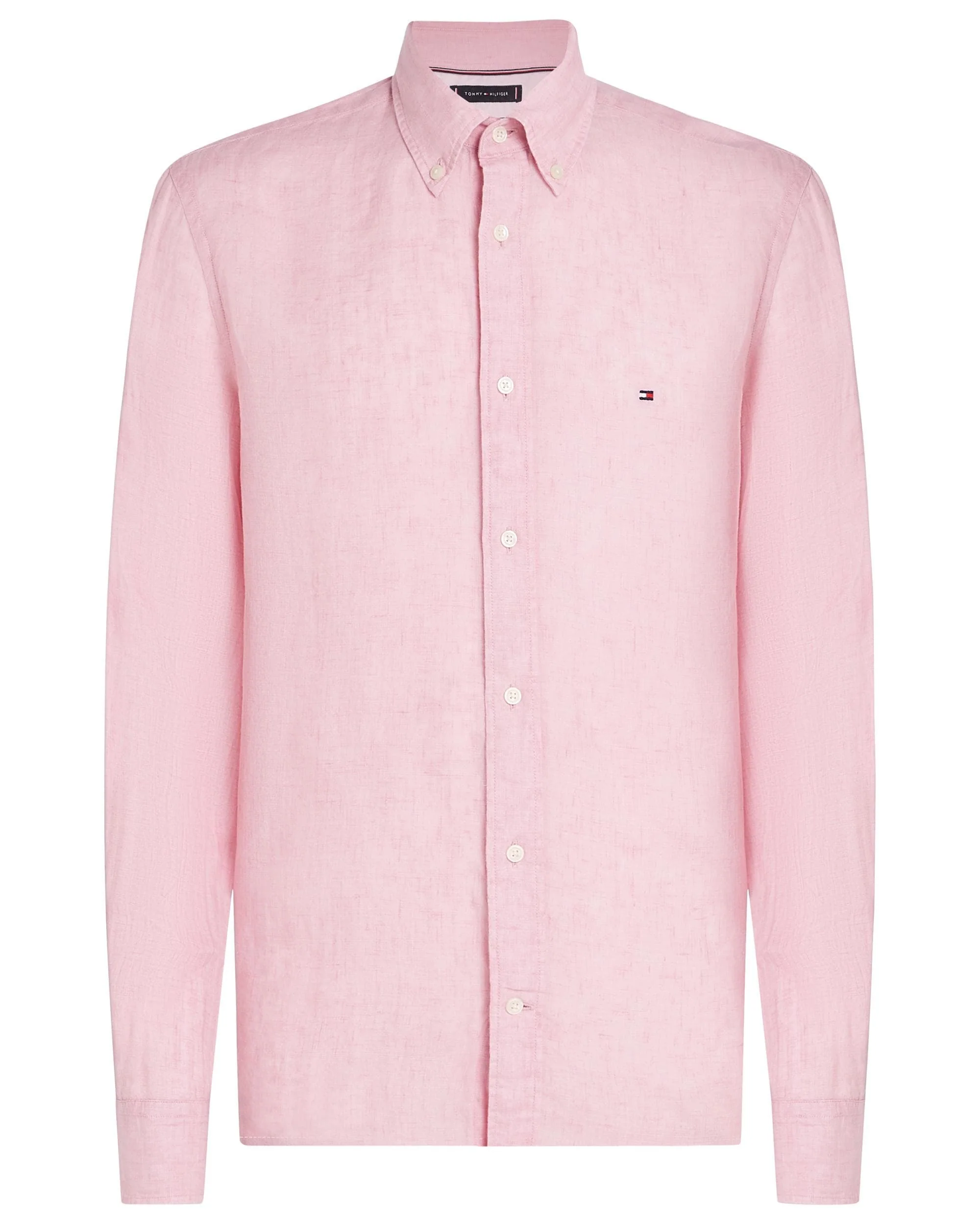 Tommy Hilfiger Pigment Dyed Solid Mens Shirt - Classic Pink - Image 5
