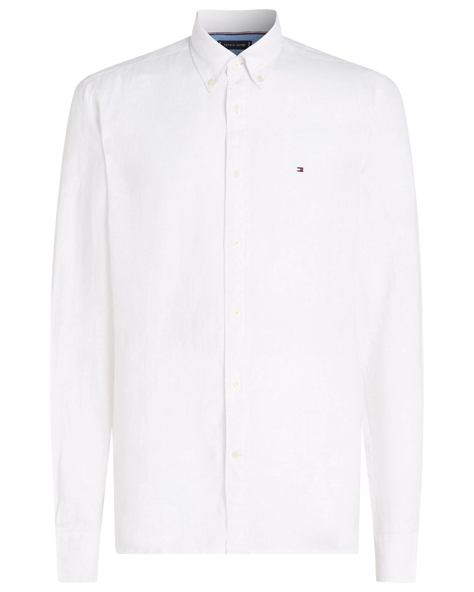Tommy Hilfiger Pigment Dyed Solid Mens Shirt - Optic White - Image 5