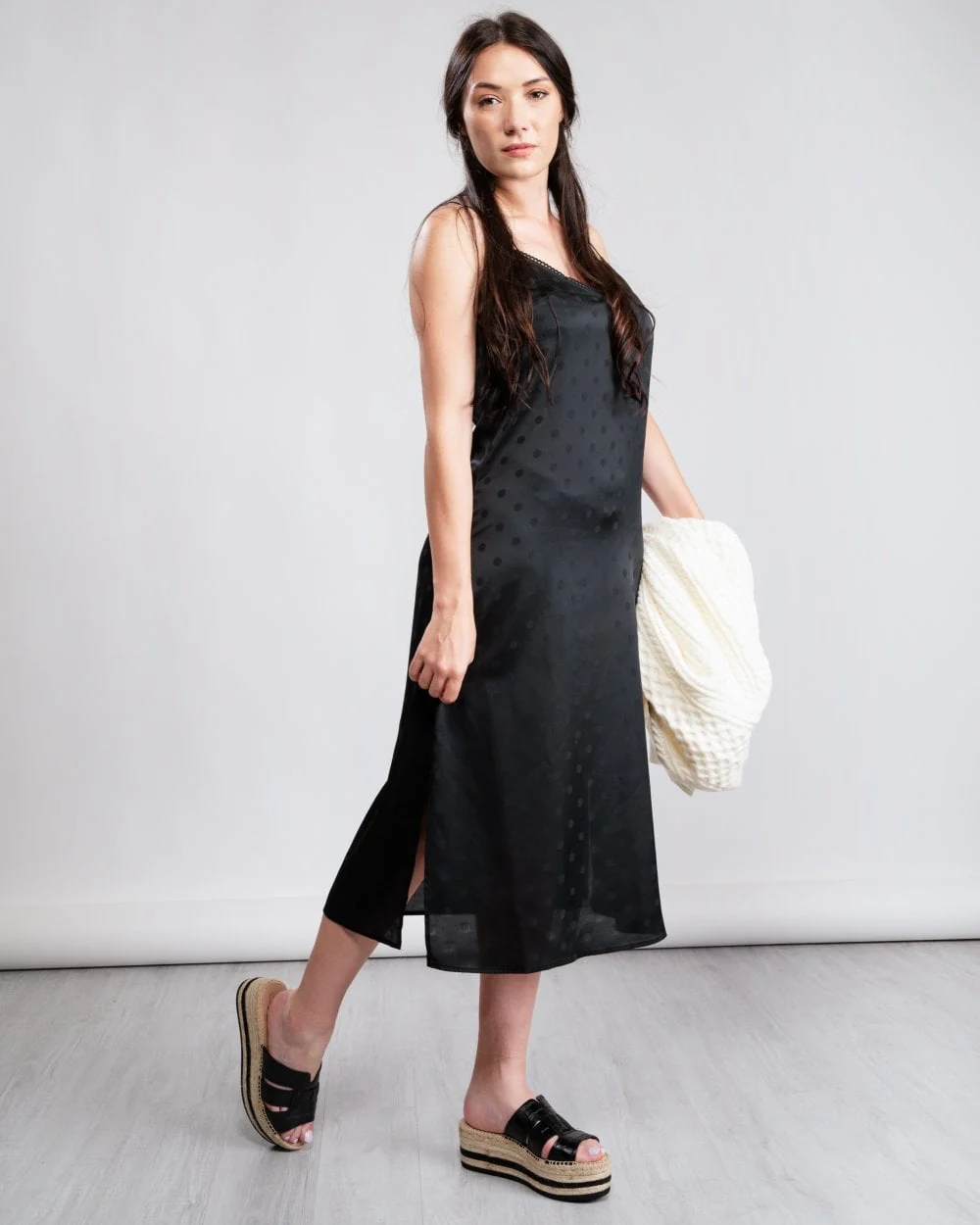 Tommy Hilfiger Polka Dot Slim Fit Womens Slip Dress - Image 3