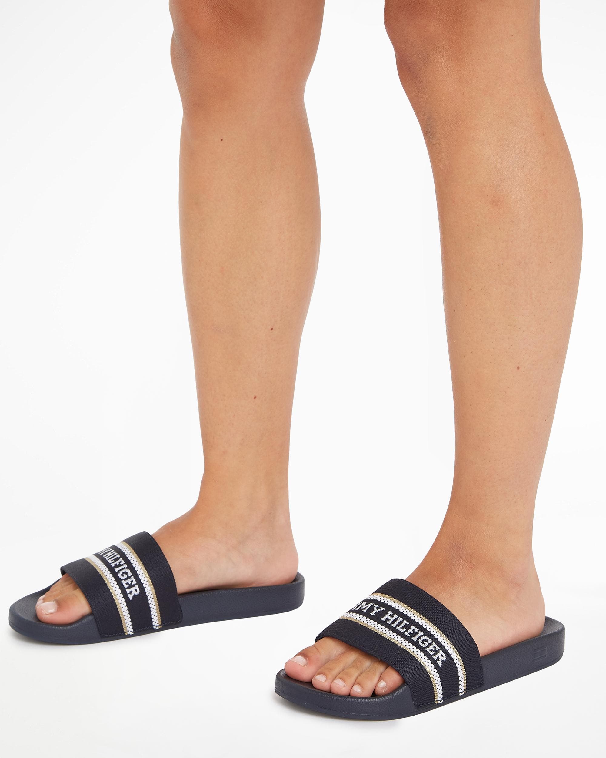 Tommy Hilfiger Poolslide Webbing Hilfiger Womens Sandals - Image 4
