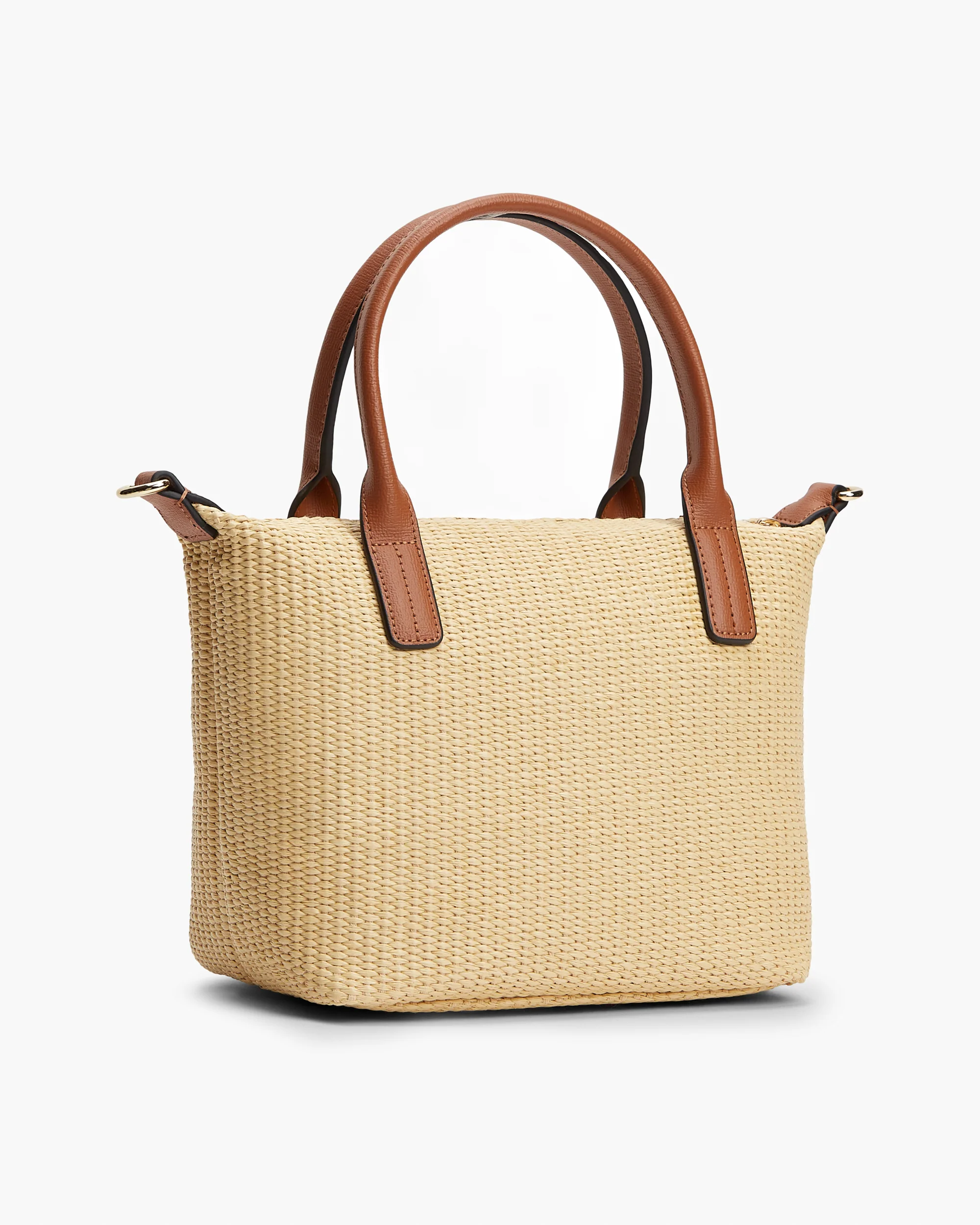 Tommy Hilfiger Popette Raffia Womens Mini Tote Bag - Natural Raffia - Image 5