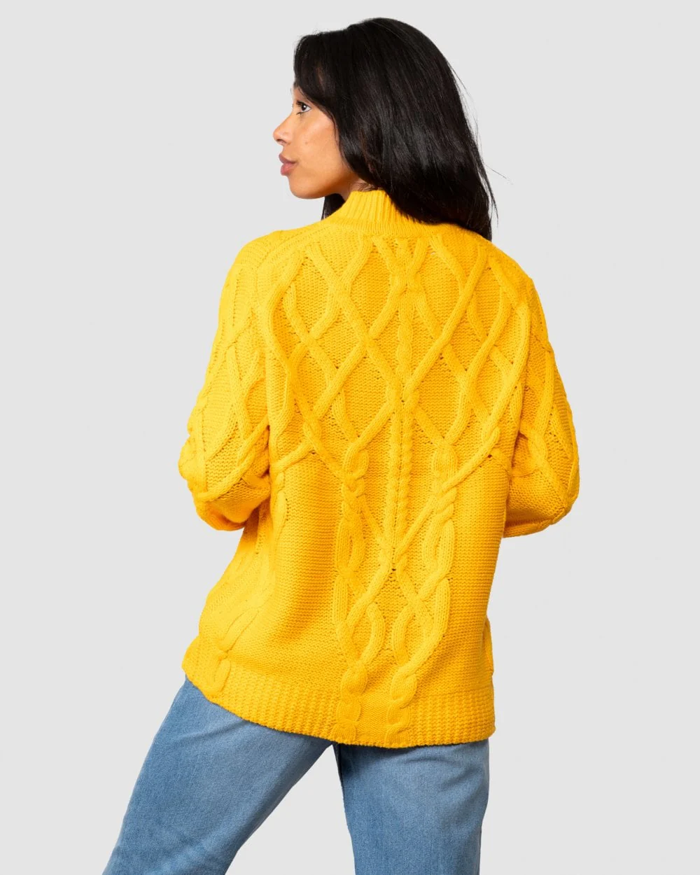 Tommy Hilfiger Relaxed Cable Womens Mockneck Jumper - Image 2