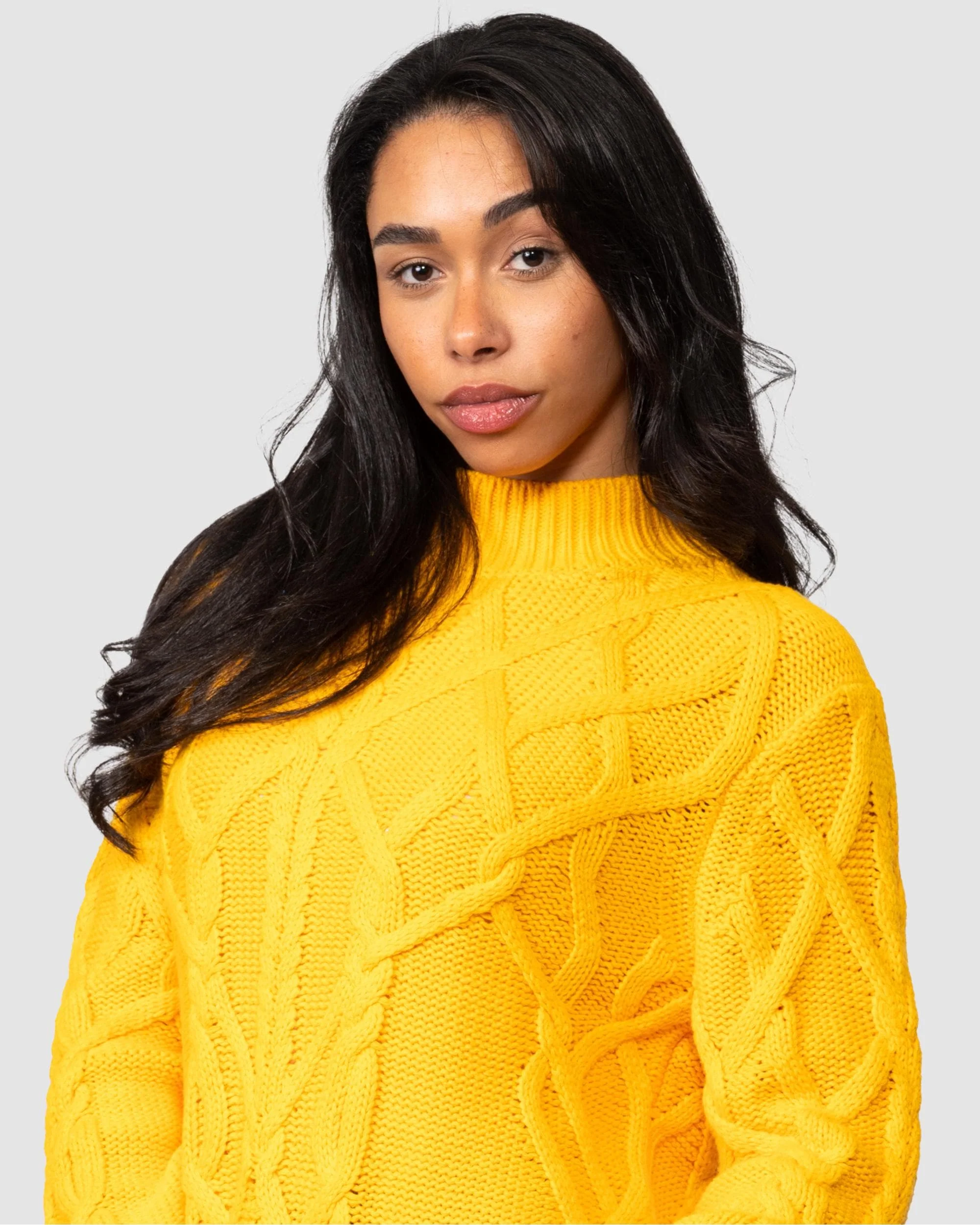 Tommy Hilfiger Relaxed Cable Womens Mockneck Jumper - Image 5