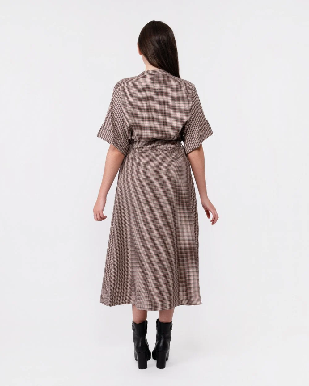 Tommy Hilfiger RWB Check Womens Midi Shirt Dress - Image 3