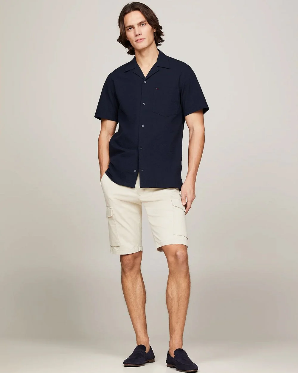 Tommy Hilfiger Seersucker Solid Mens Shirt - Image 3