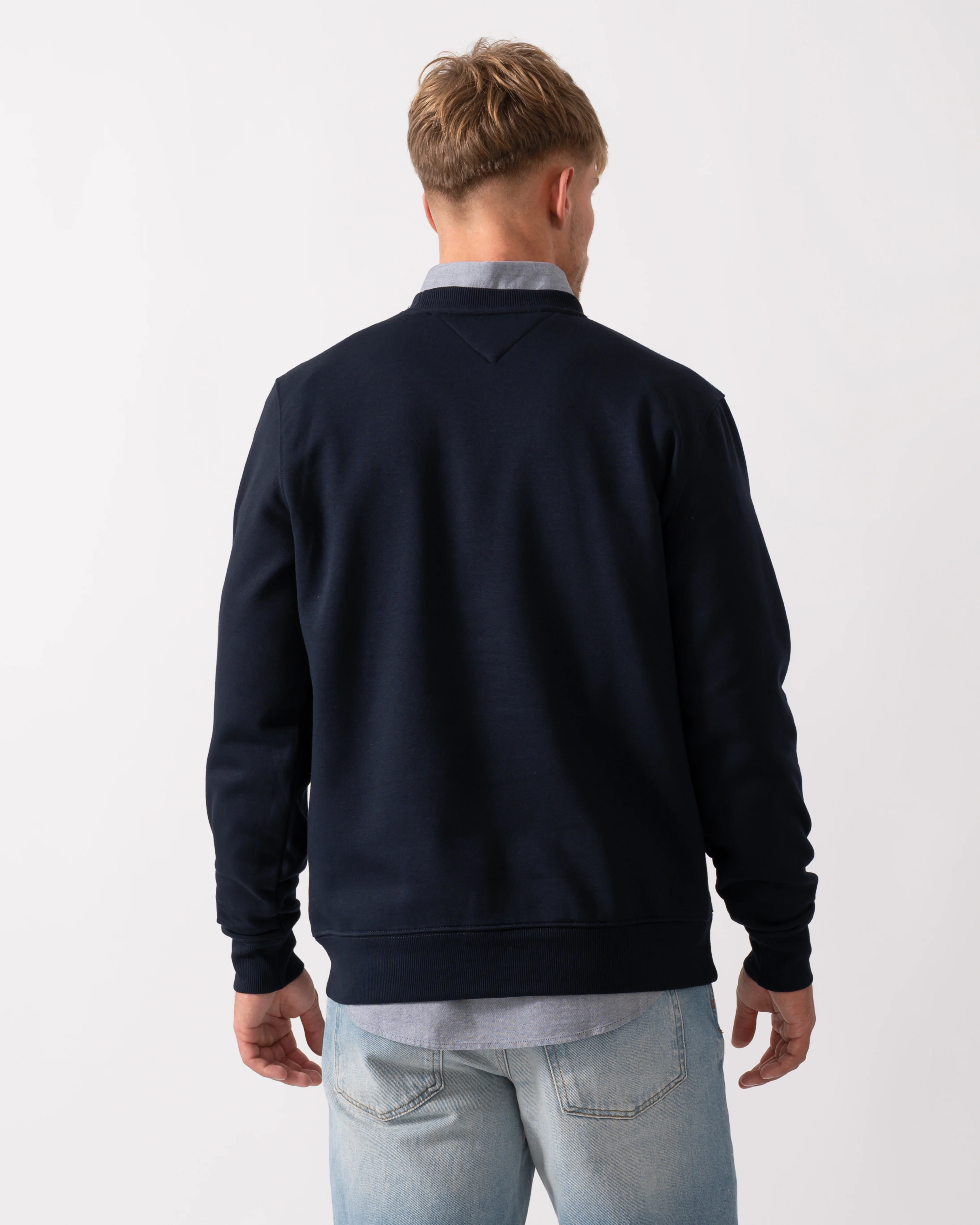 Tommy Hilfiger Small Crest Outline Mens Crew Sweatshirt - Desert Sky - Image 4