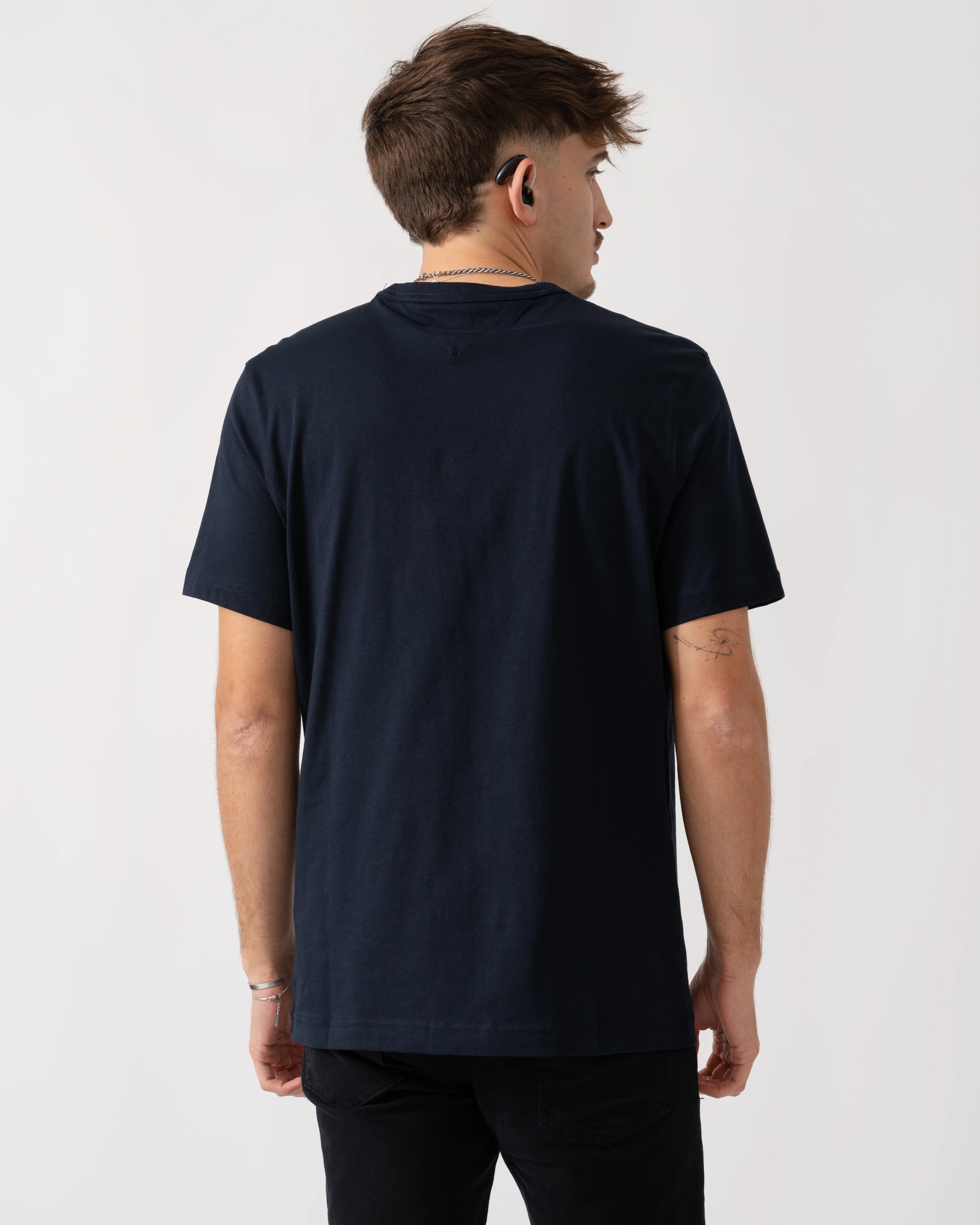 Tommy Hilfiger Small Crest Outline Mens T-Shirt - Desert Sky - Image 4