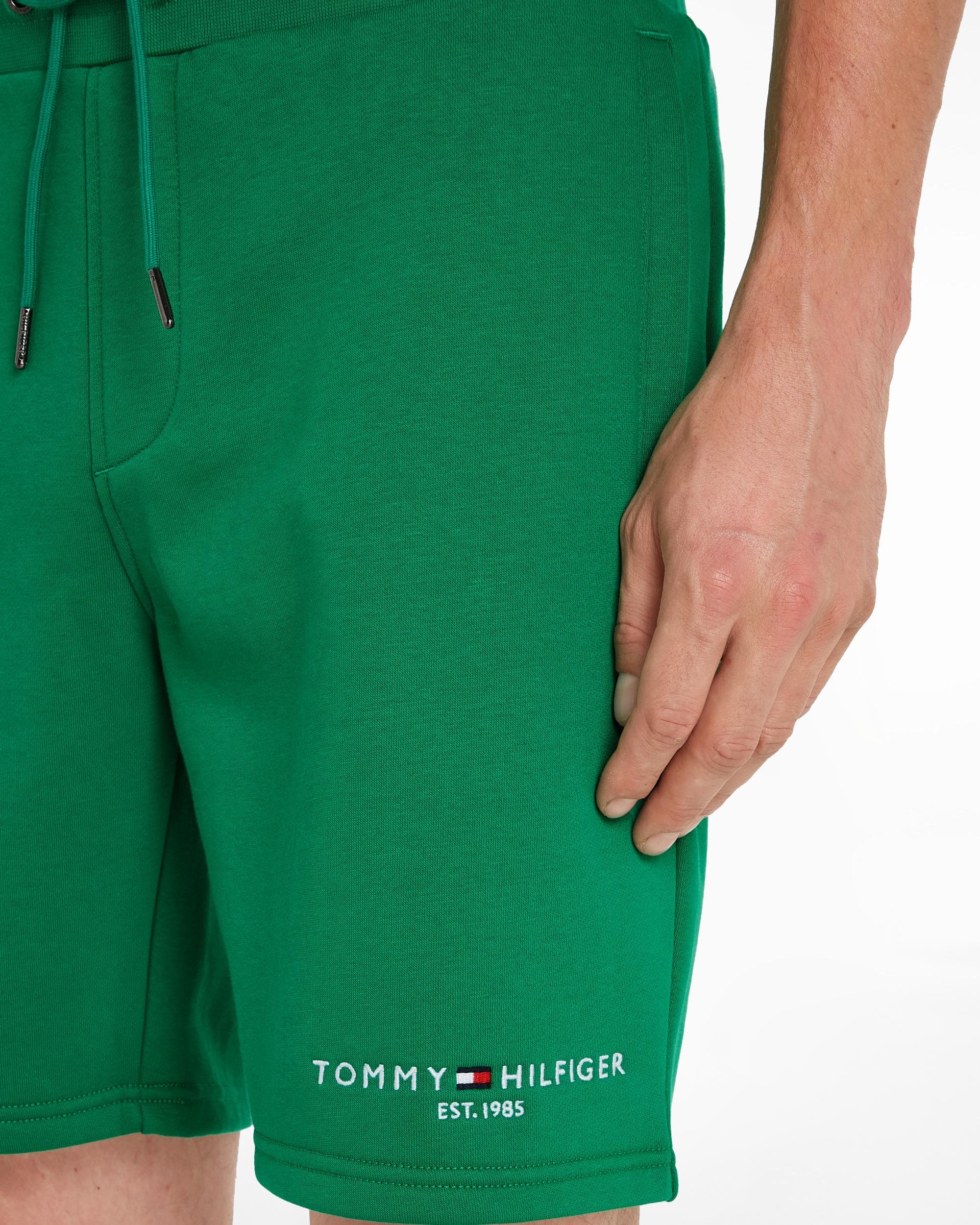 Tommy Hilfiger Small Tommy Logo Mens Sweat Shorts - Olympic Green - Image 2