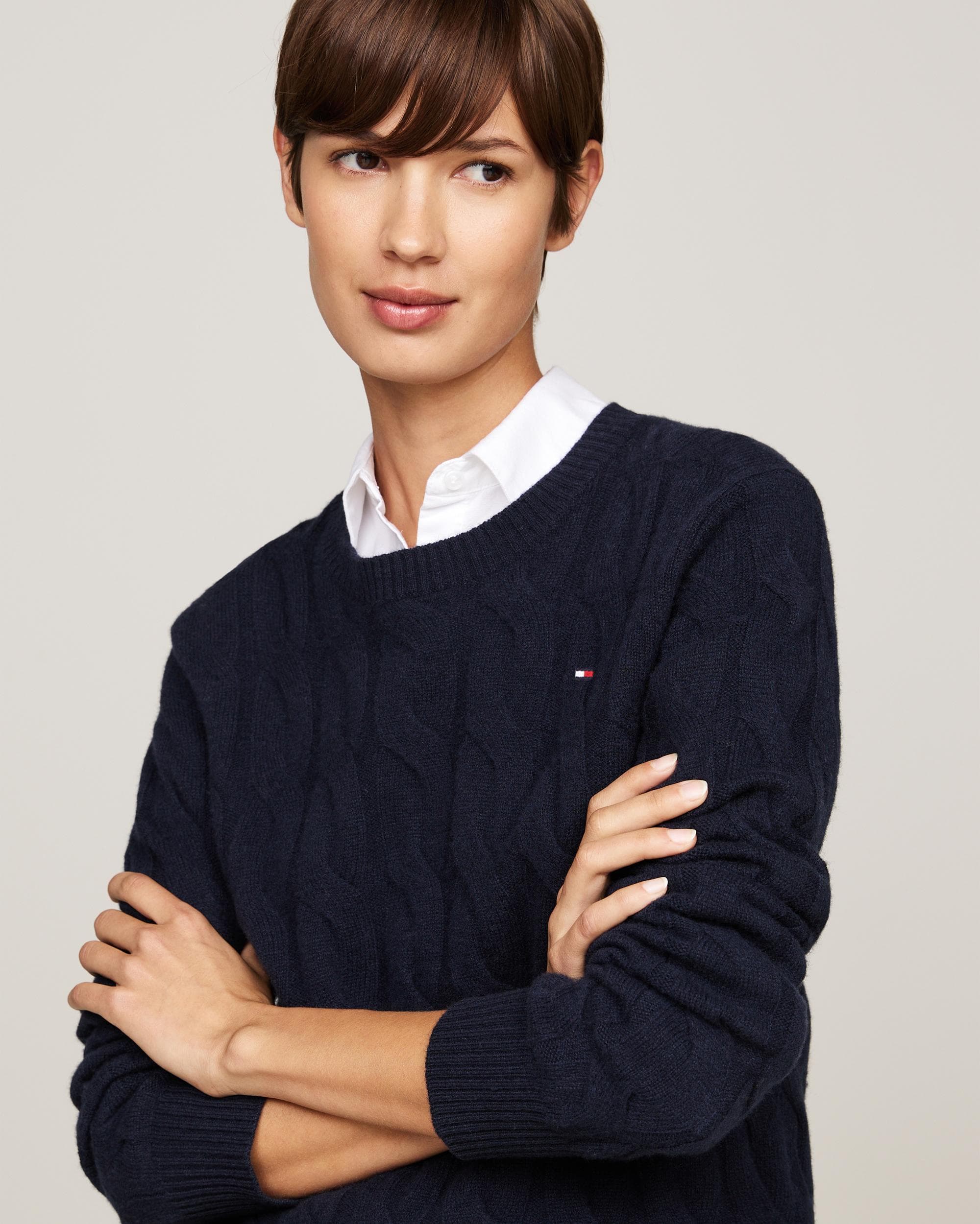 Tommy Hilfiger Soft Wool Cable Womens Jumper - Image 2