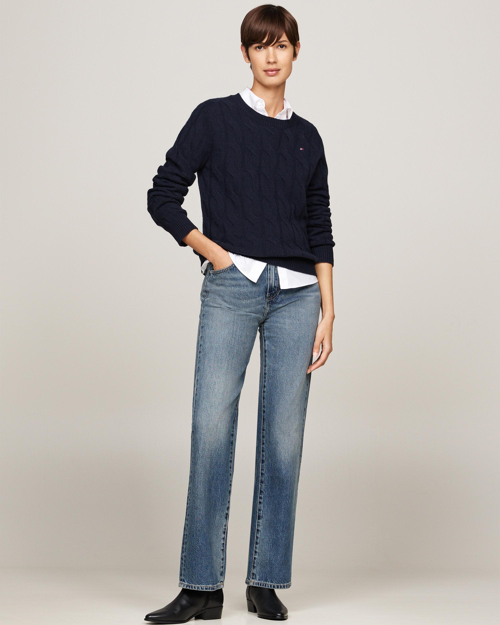 Tommy Hilfiger Soft Wool Cable Womens Jumper - Image 3