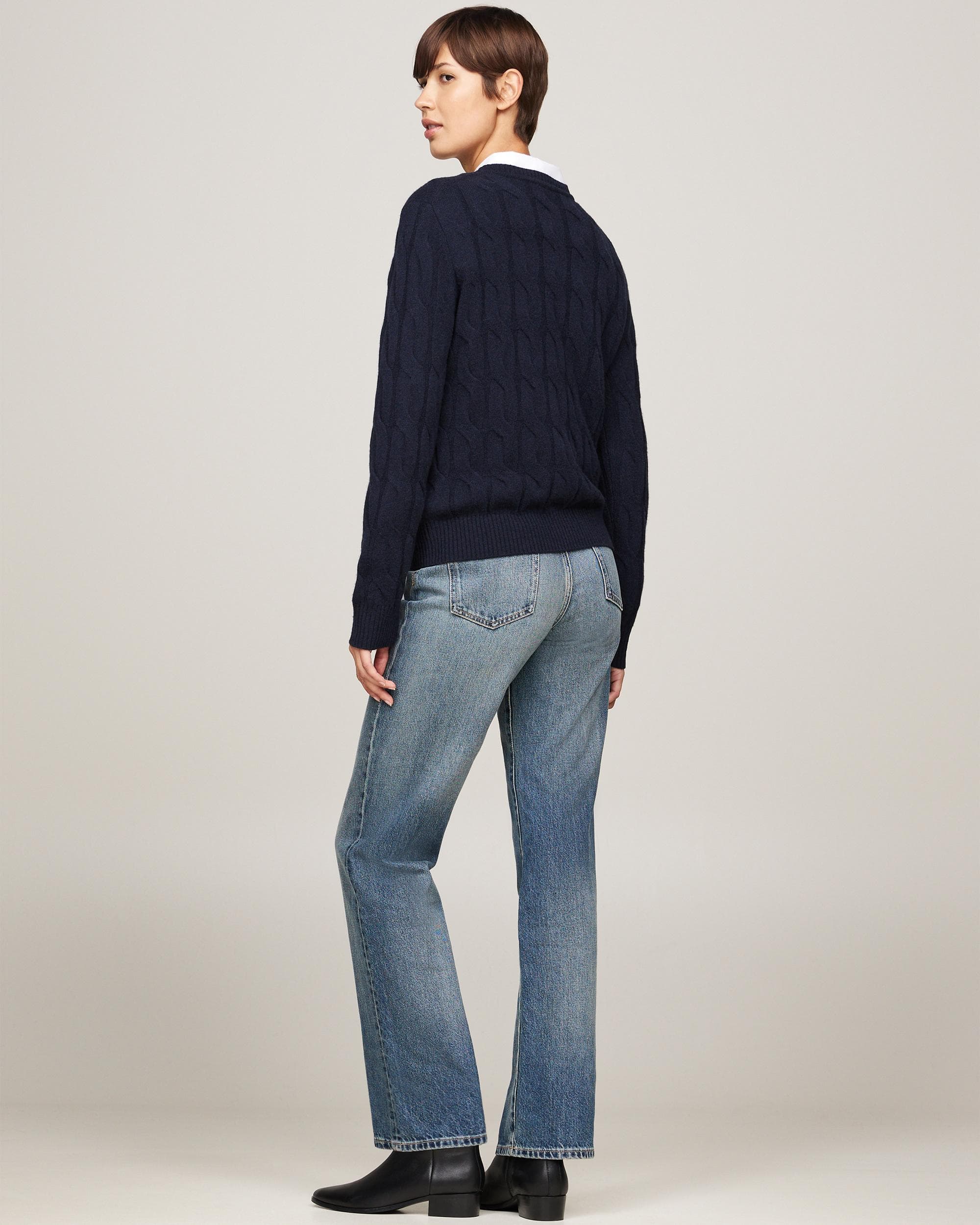 Tommy Hilfiger Soft Wool Cable Womens Jumper - Image 4