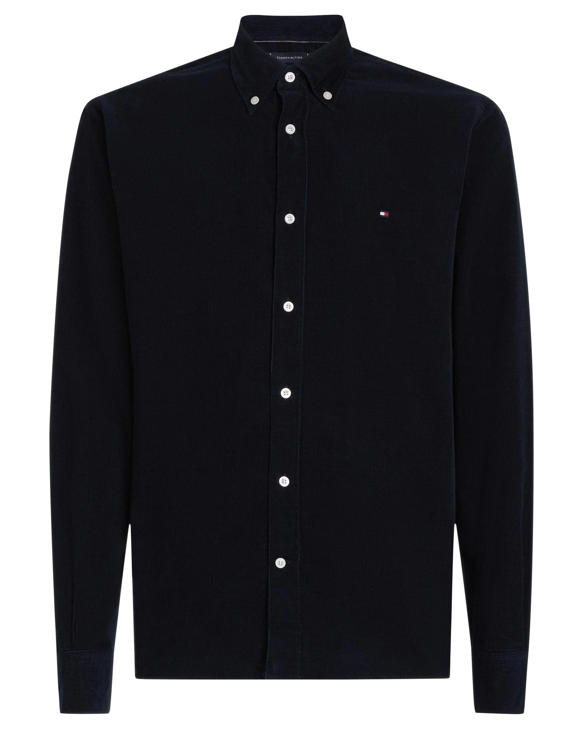 Tommy Hilfiger Solid Corduroy Mens Long Sleeve Shirt - Image 5