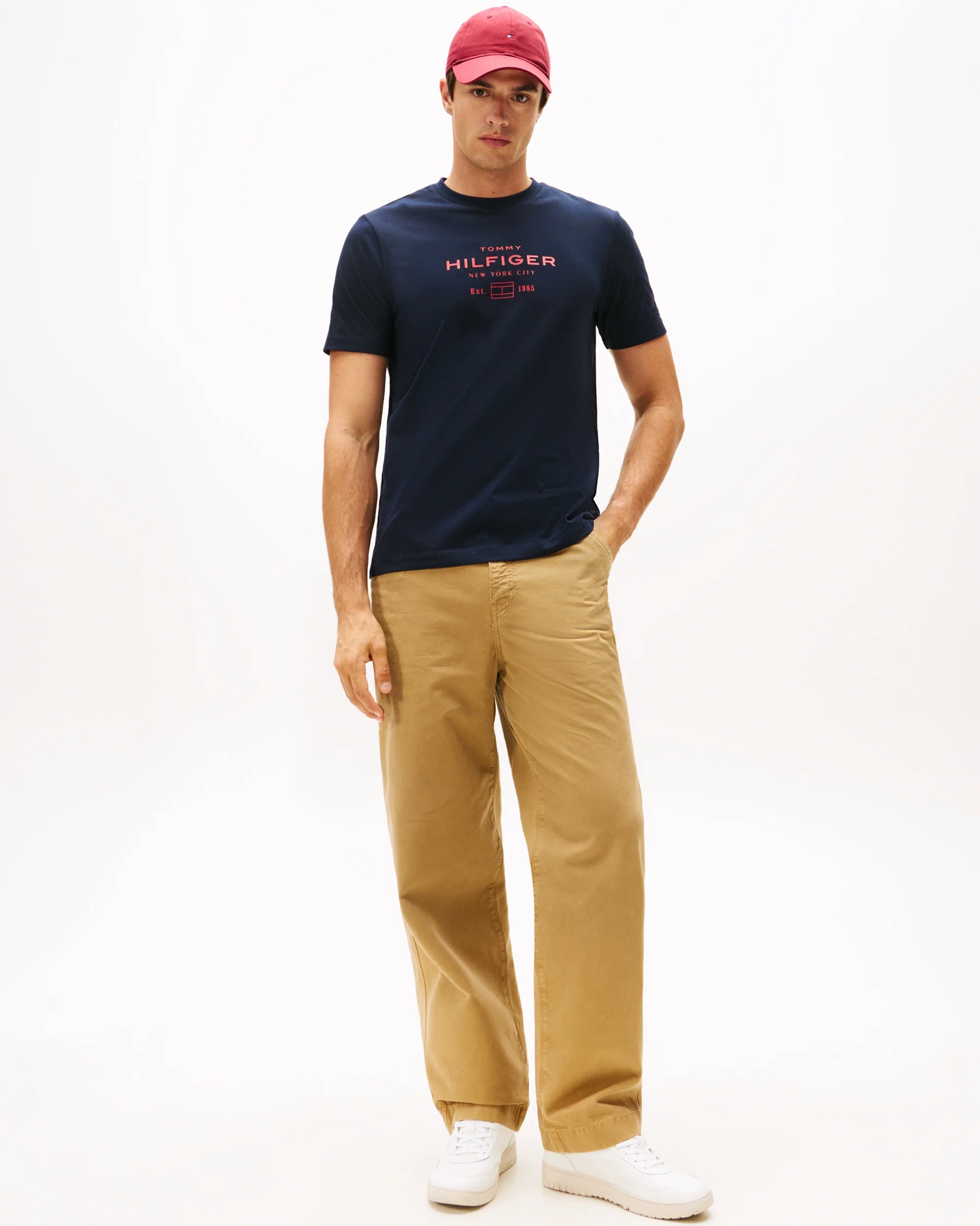 Tommy Hilfiger Stack Hilfiger Mens Graphic T-Shirt - Desert Sky - Image 3