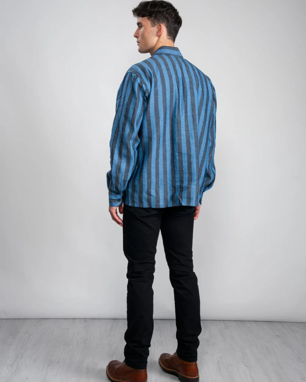 Tommy Hilfiger Striped Cotton and Linen Mens Shirt - Image 6