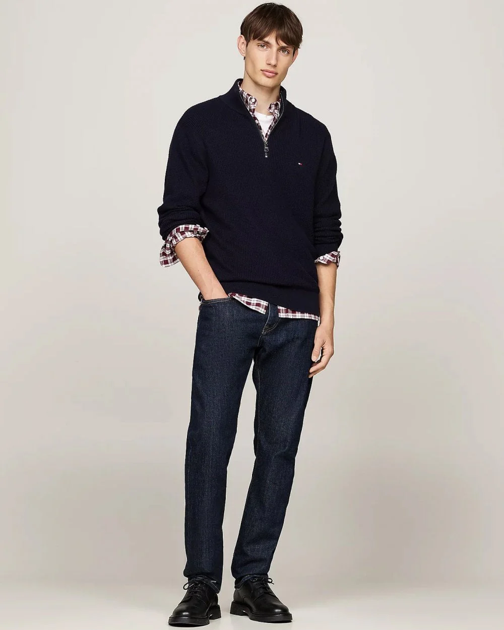 Tommy Hilfiger Structure Mens Half Zip Mock Sweatshirt - Image 3