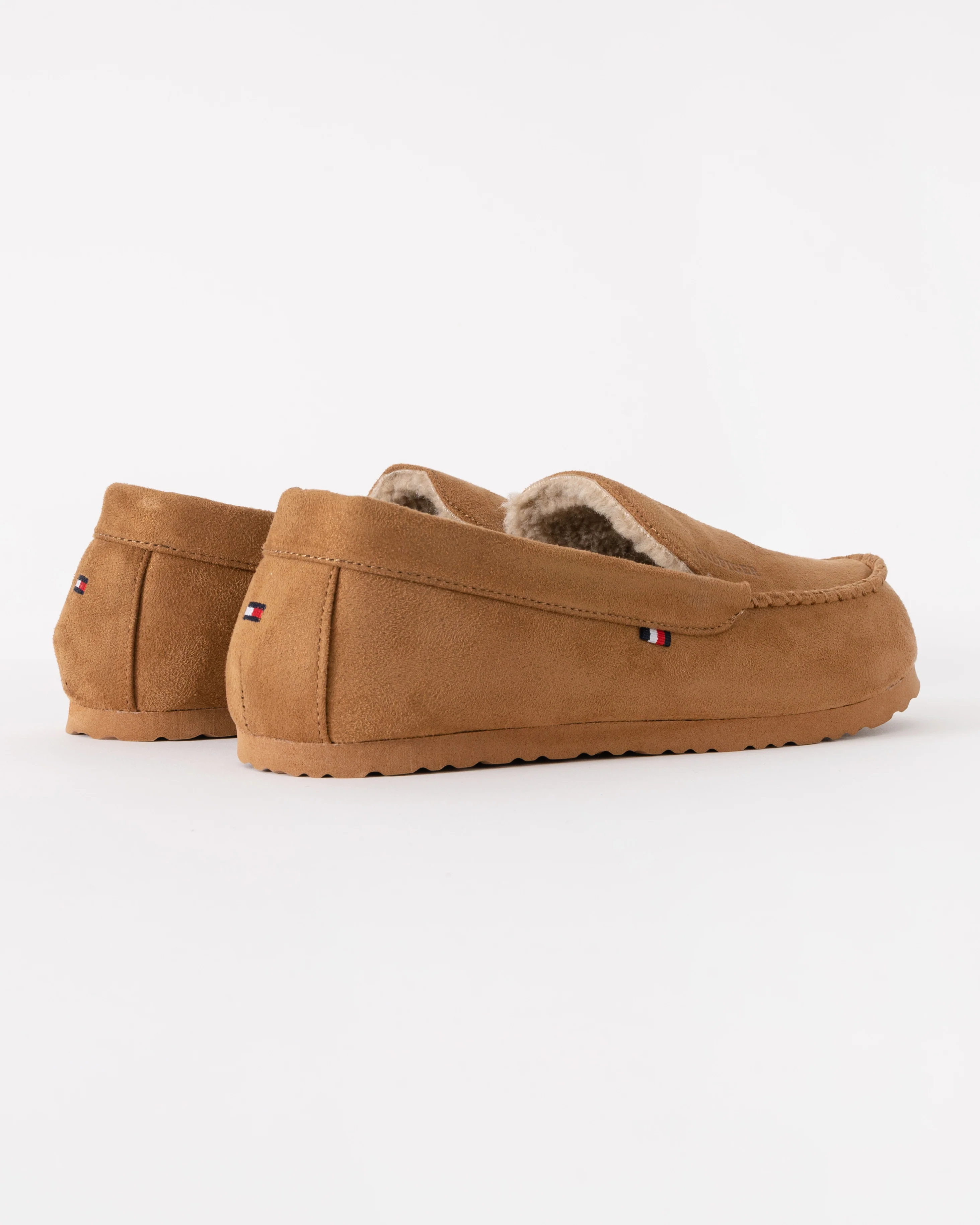Tommy Hilfiger Suede Hilfiger Mens Driver House Shoes - Desert Khaki - Image 3