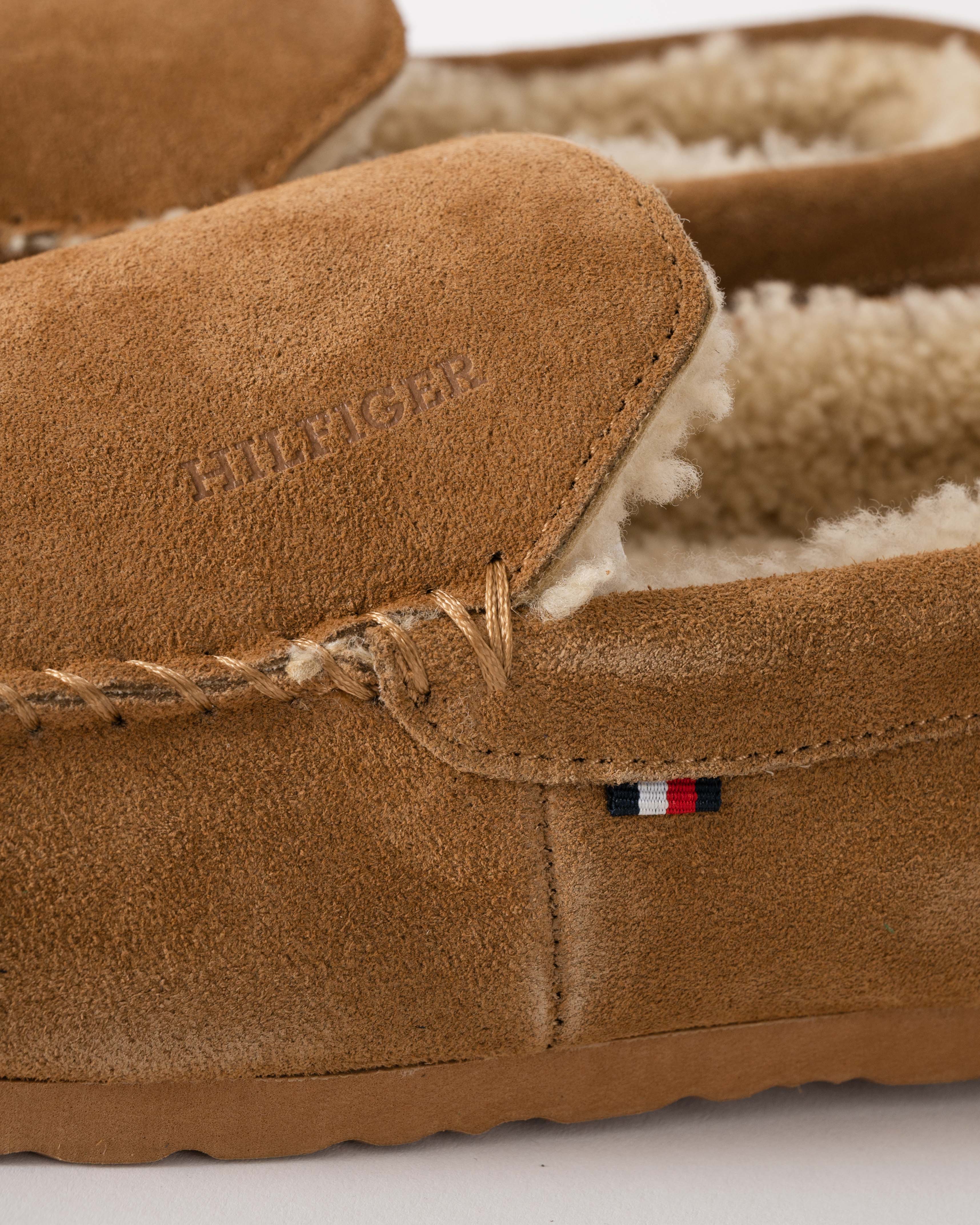 Tommy Hilfiger Suede Shirling Hilfiger Mens House Slippers - Sahara - Image 3