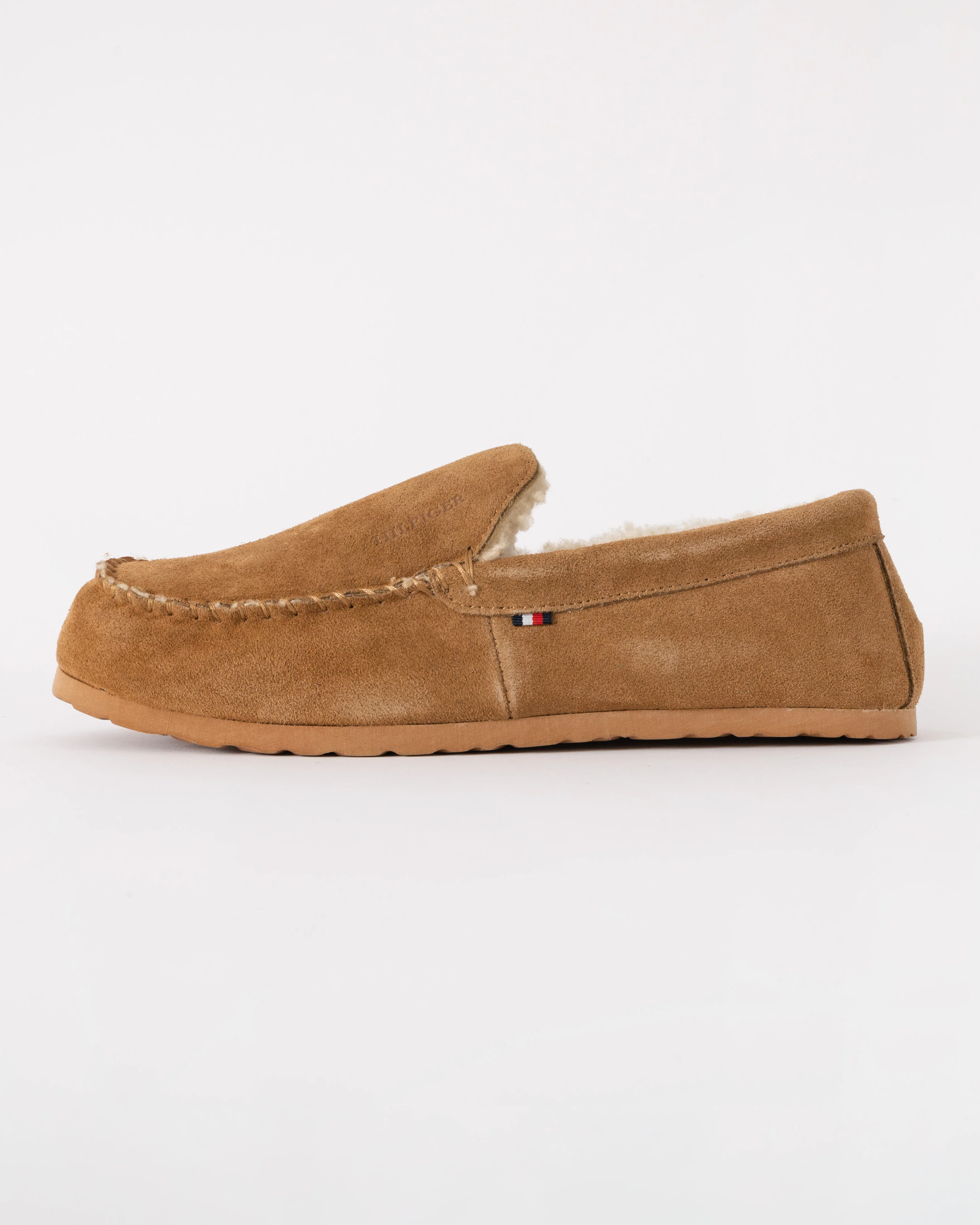 Tommy Hilfiger Suede Shirling Hilfiger Mens House Slippers - Sahara - Image 6