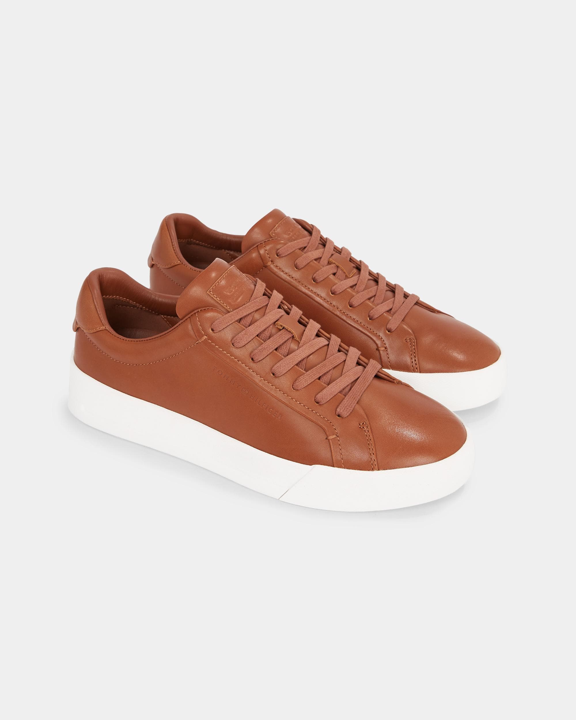 Tommy Hilfiger TH Best Mens Cognac Court Trainers - Image 2