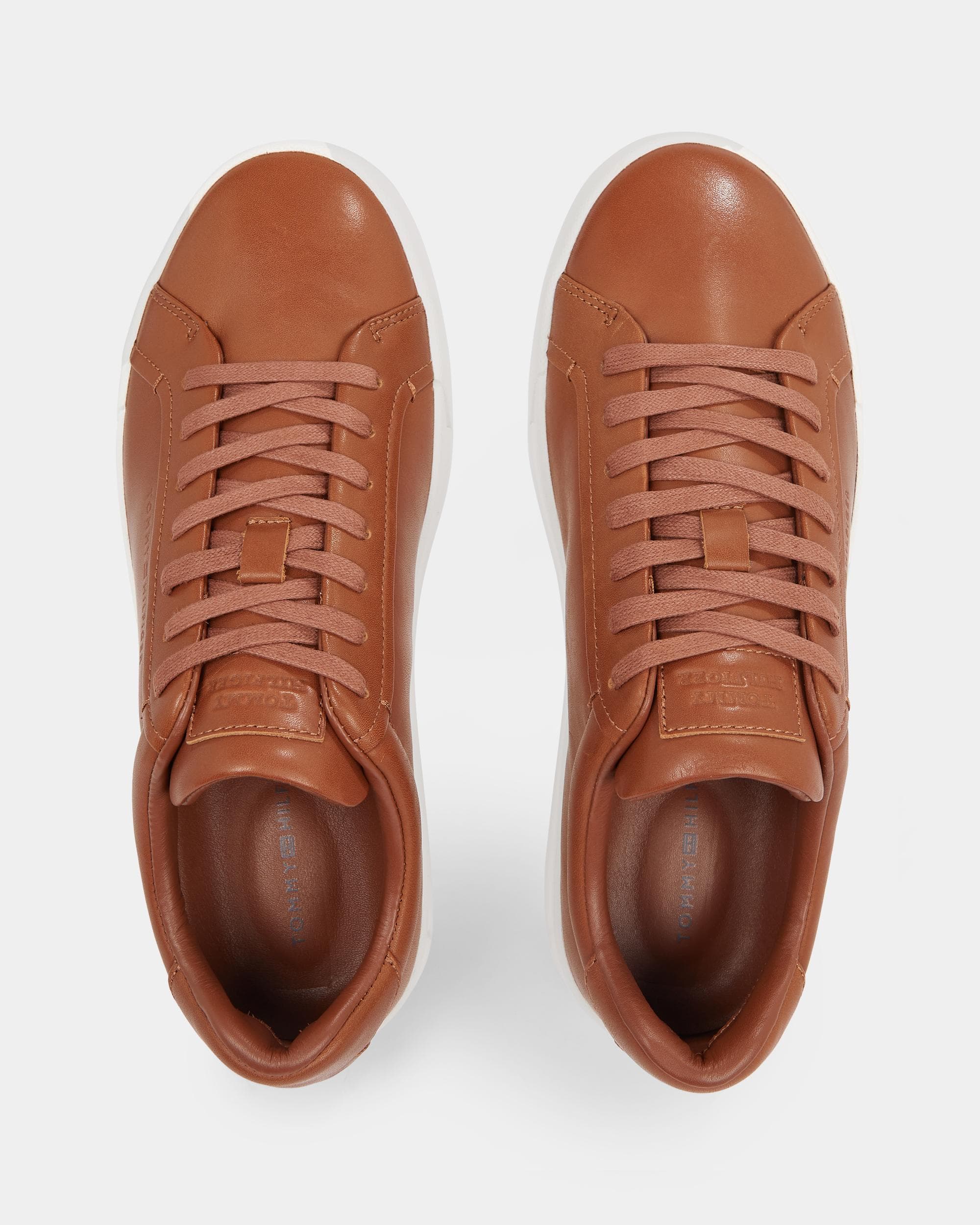 Tommy Hilfiger TH Best Mens Cognac Court Trainers - Image 3