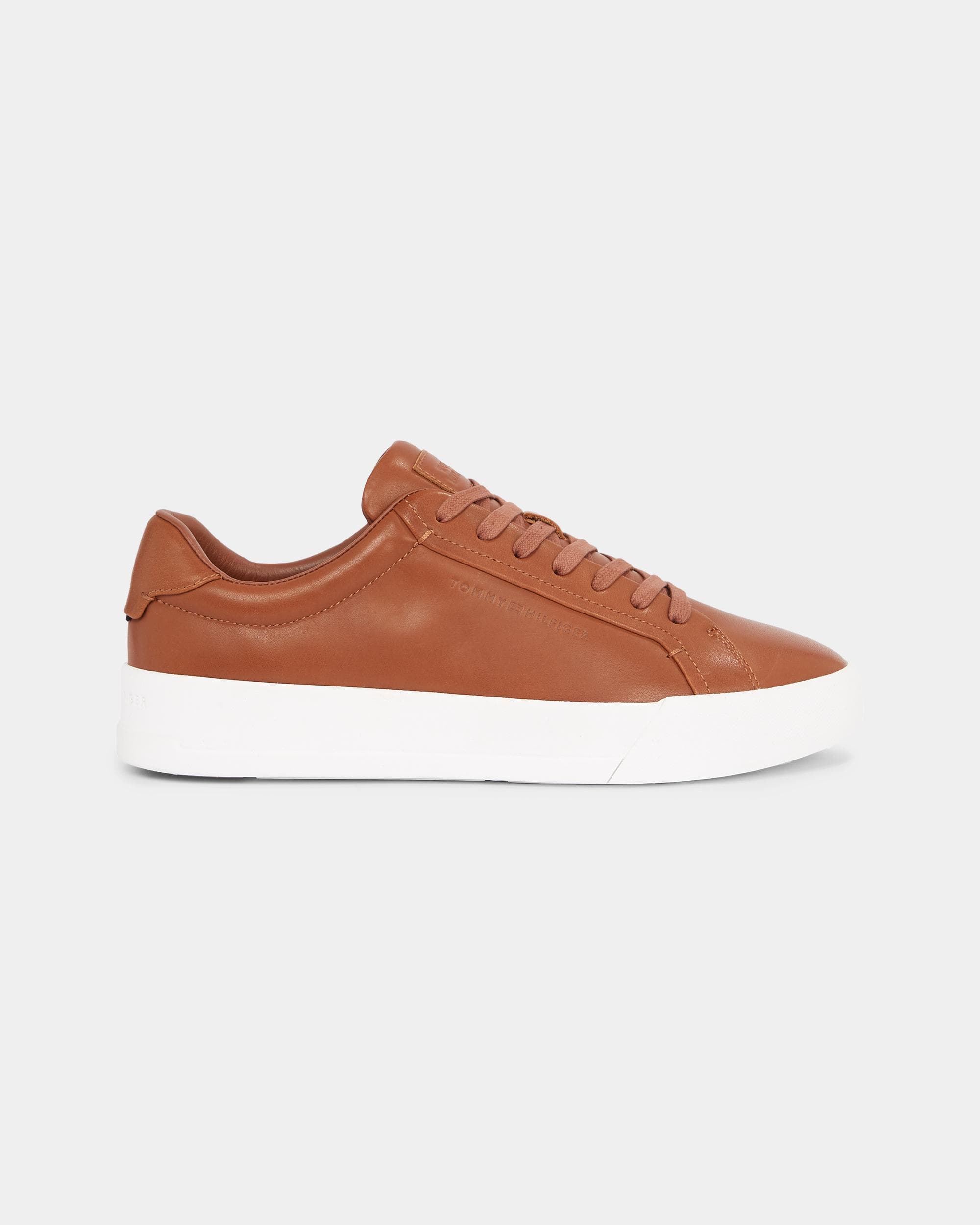 Tommy Hilfiger TH Best Mens Cognac Court Trainers - Image 4
