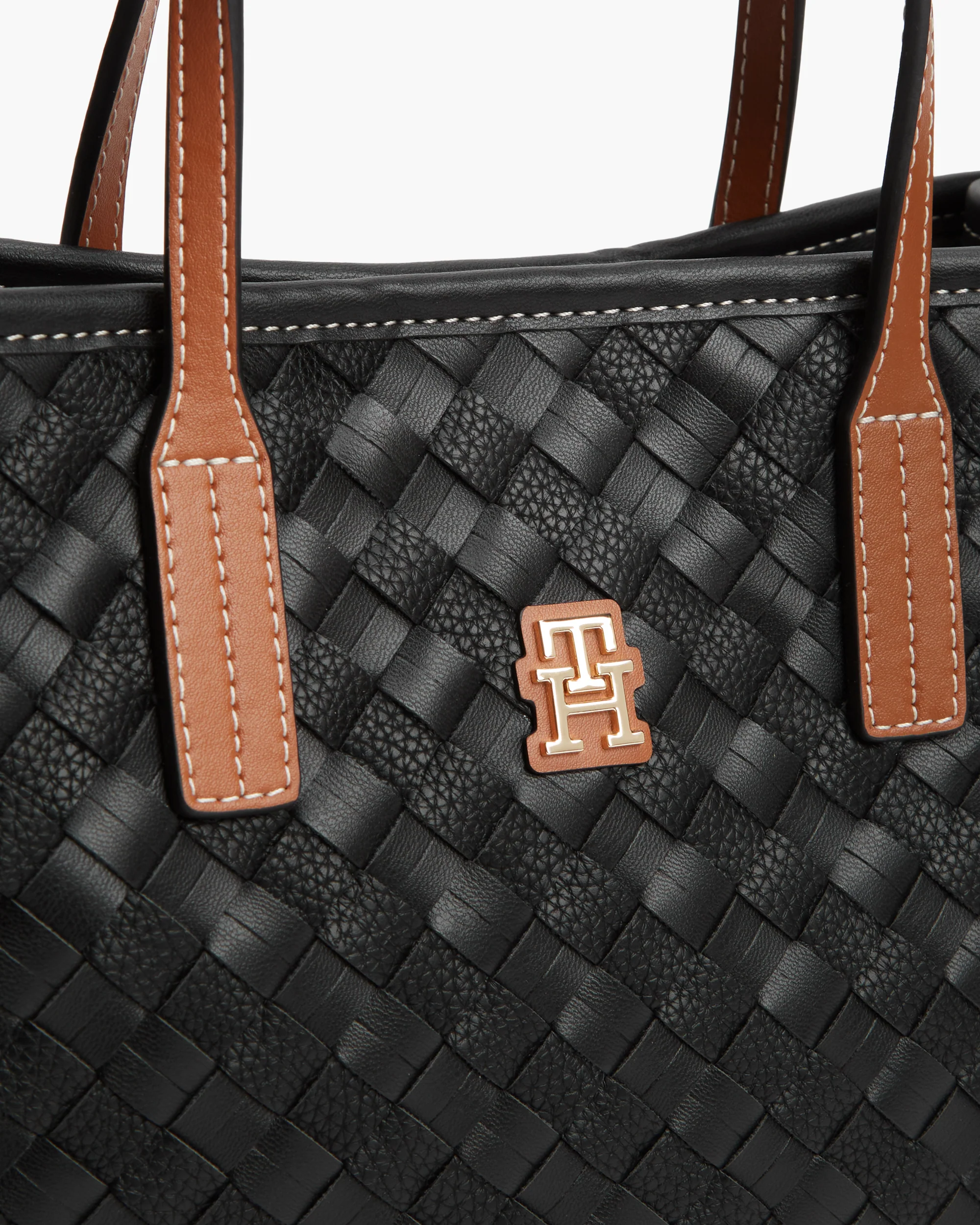 Tommy Hilfiger TH City Womens Mini Tote Bag - Black Mix - Image 3