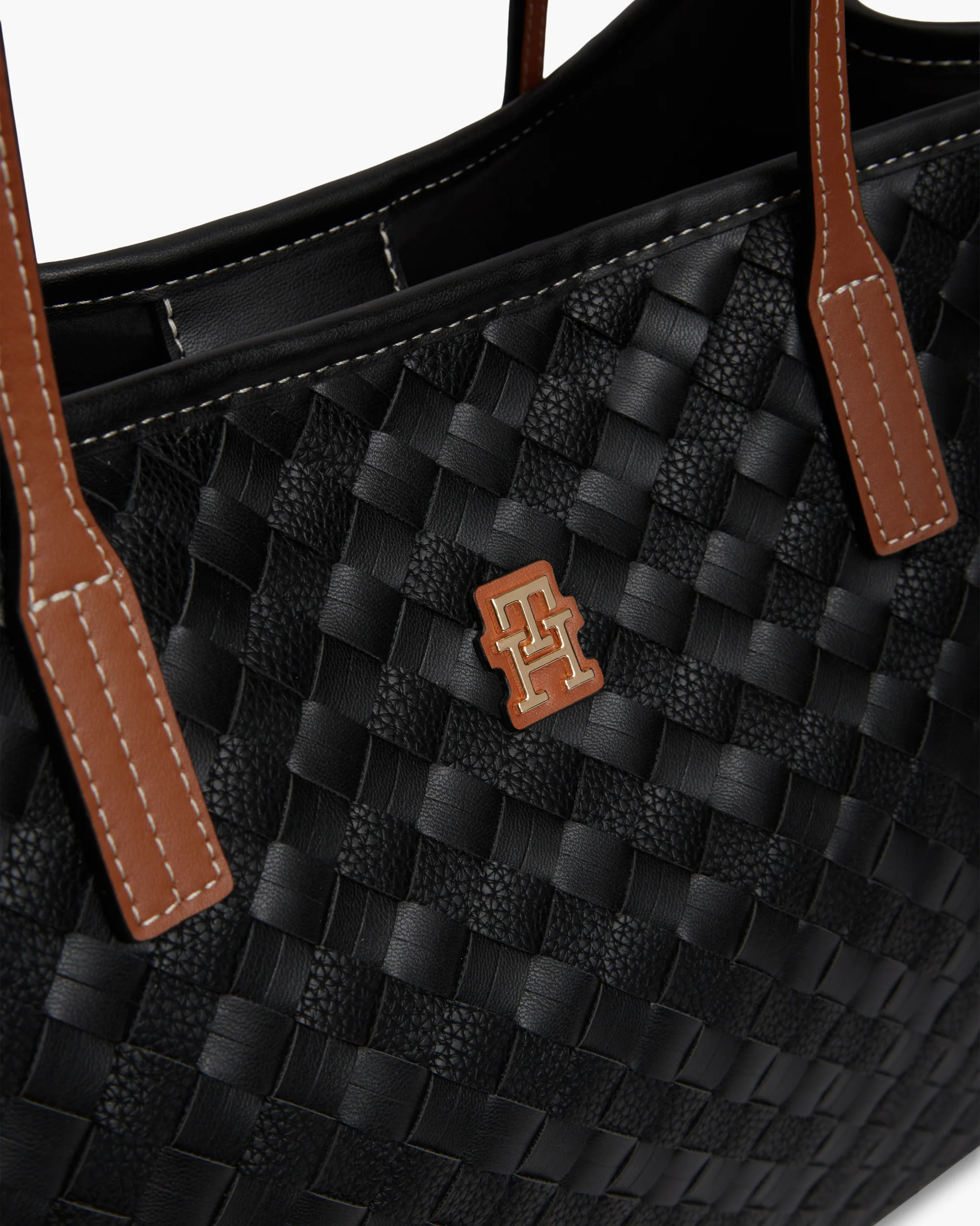 Tommy Hilfiger TH City Womens Tote Bag - Black Mix - Image 3