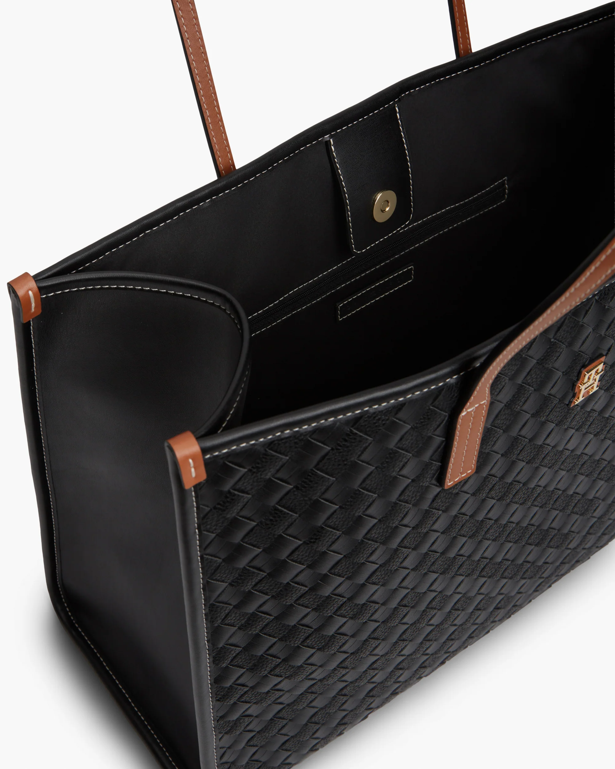 Tommy Hilfiger TH City Womens Tote Bag - Black Mix - Image 4