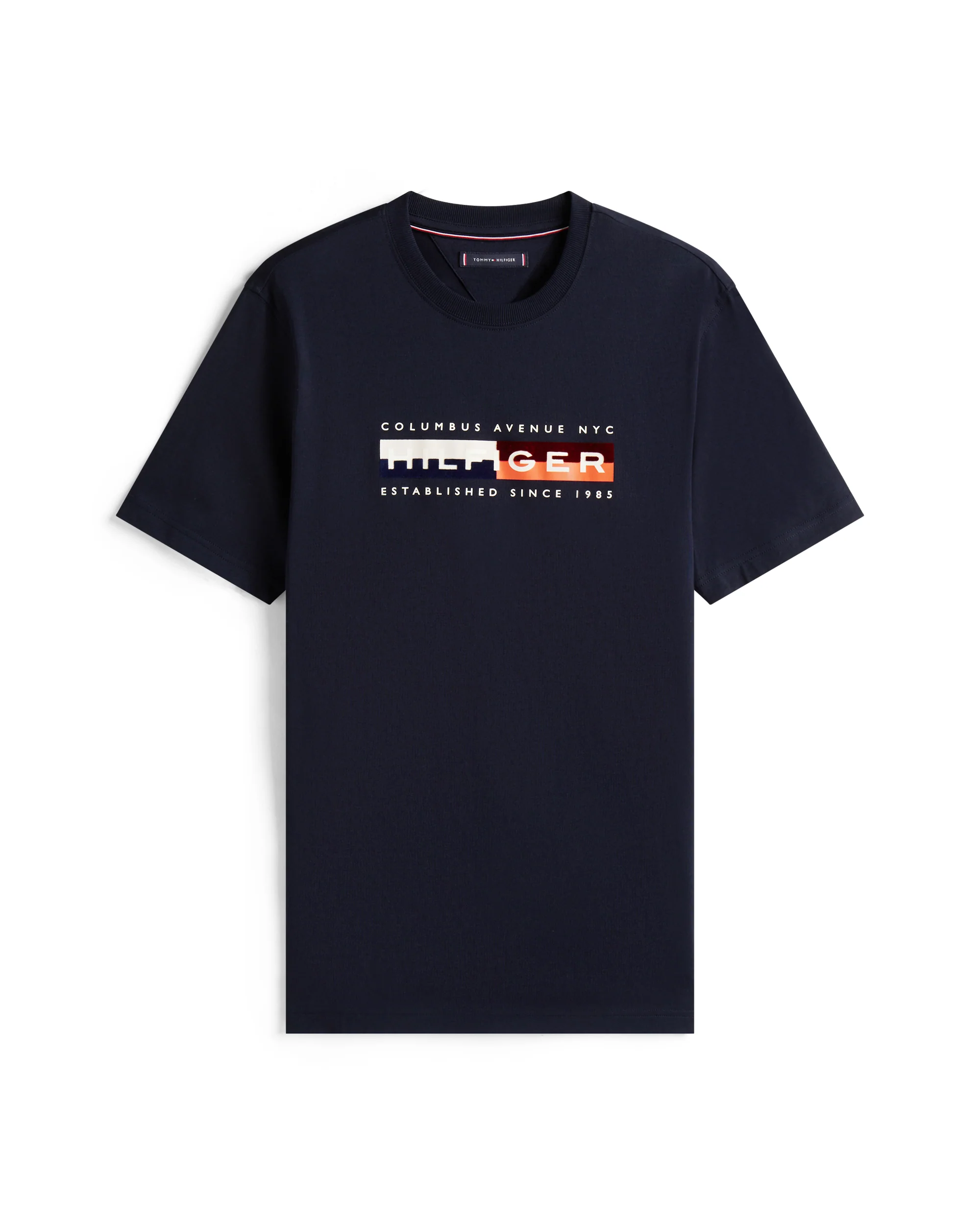 Tommy Hilfiger TH Colour Block Mens Graphic T-Shirt - Desert Sky - Image 5
