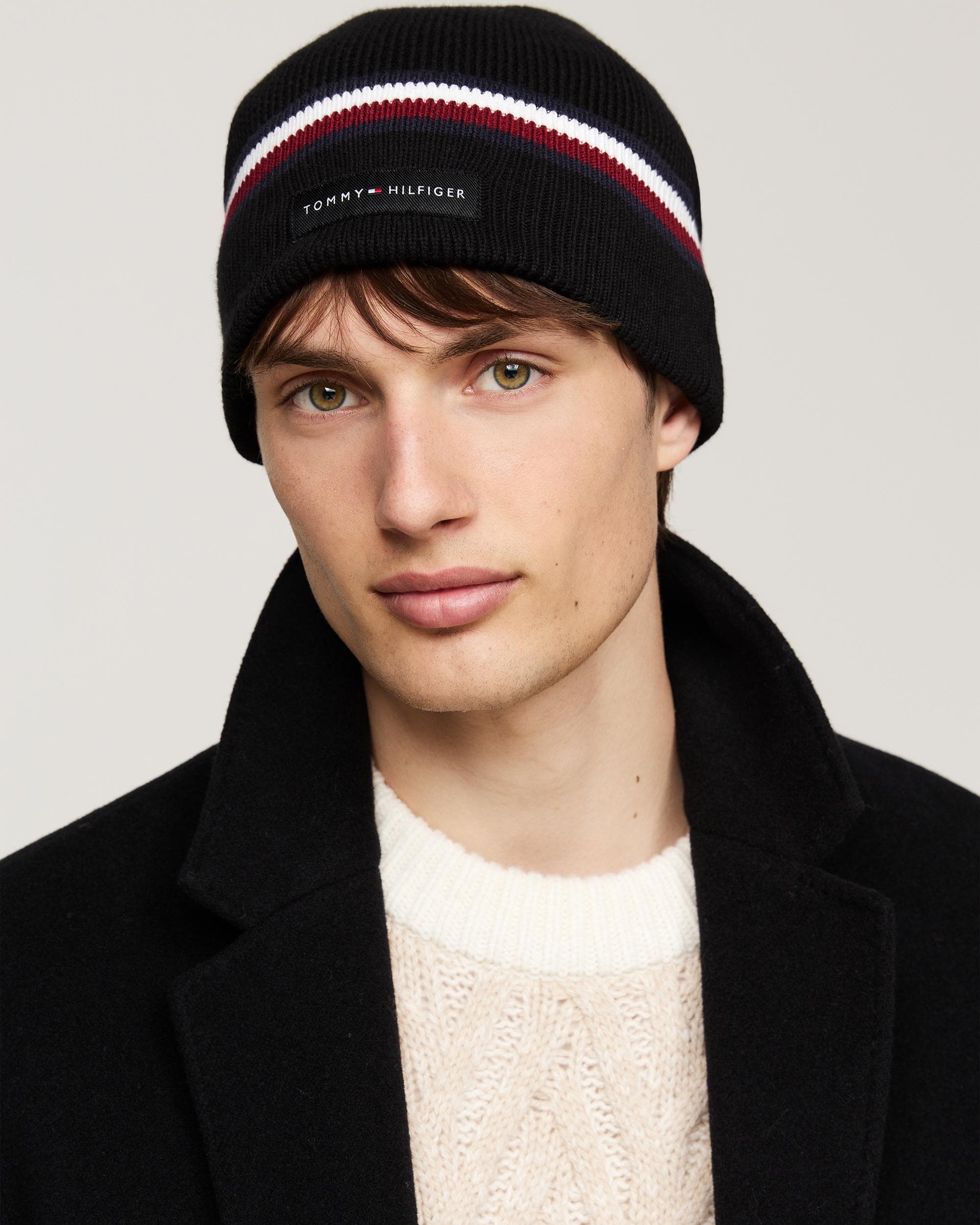 Tommy Hilfiger TH Corp Love Solid Stripe Mens Beanie - Image 3