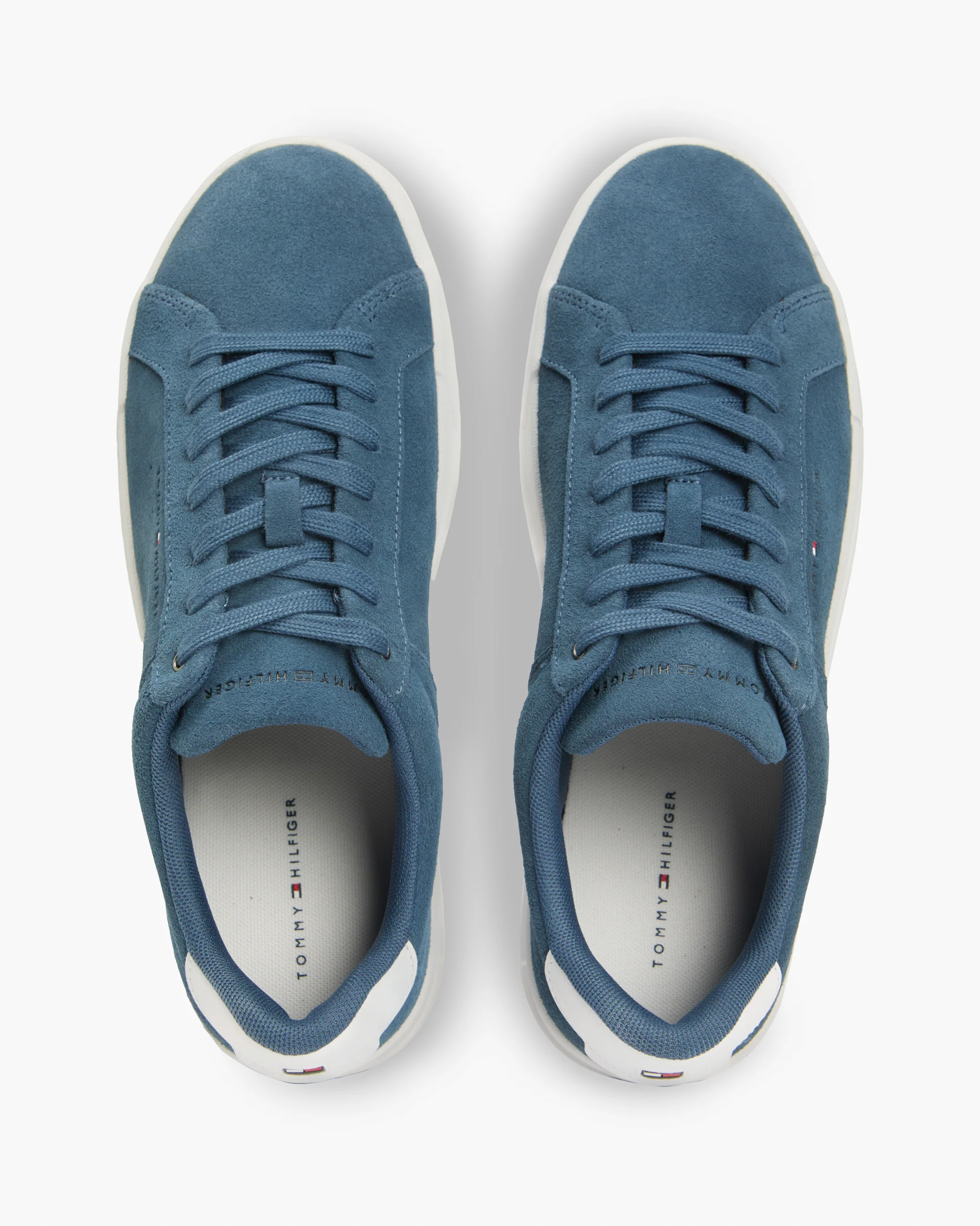 Tommy Hilfiger TH Court Suede Mens Trainers - Aegean Sea - Image 3