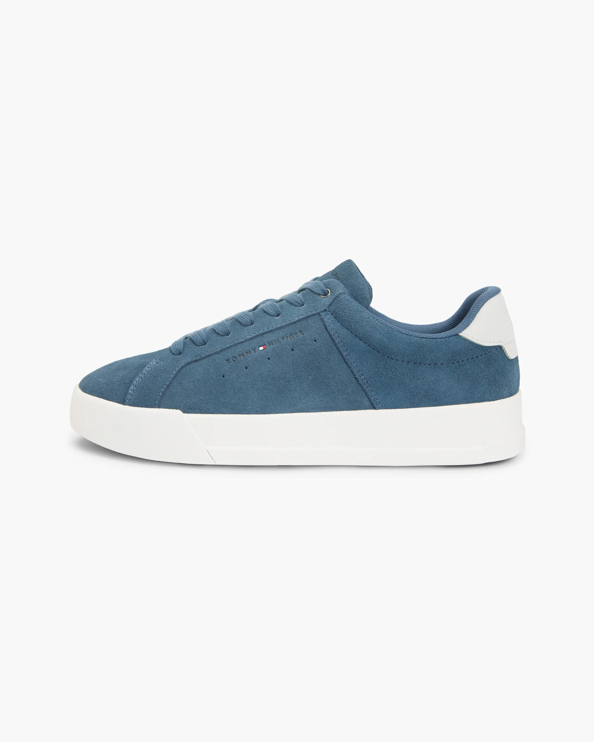 Tommy Hilfiger TH Court Suede Mens Trainers - Aegean Sea - Image 6