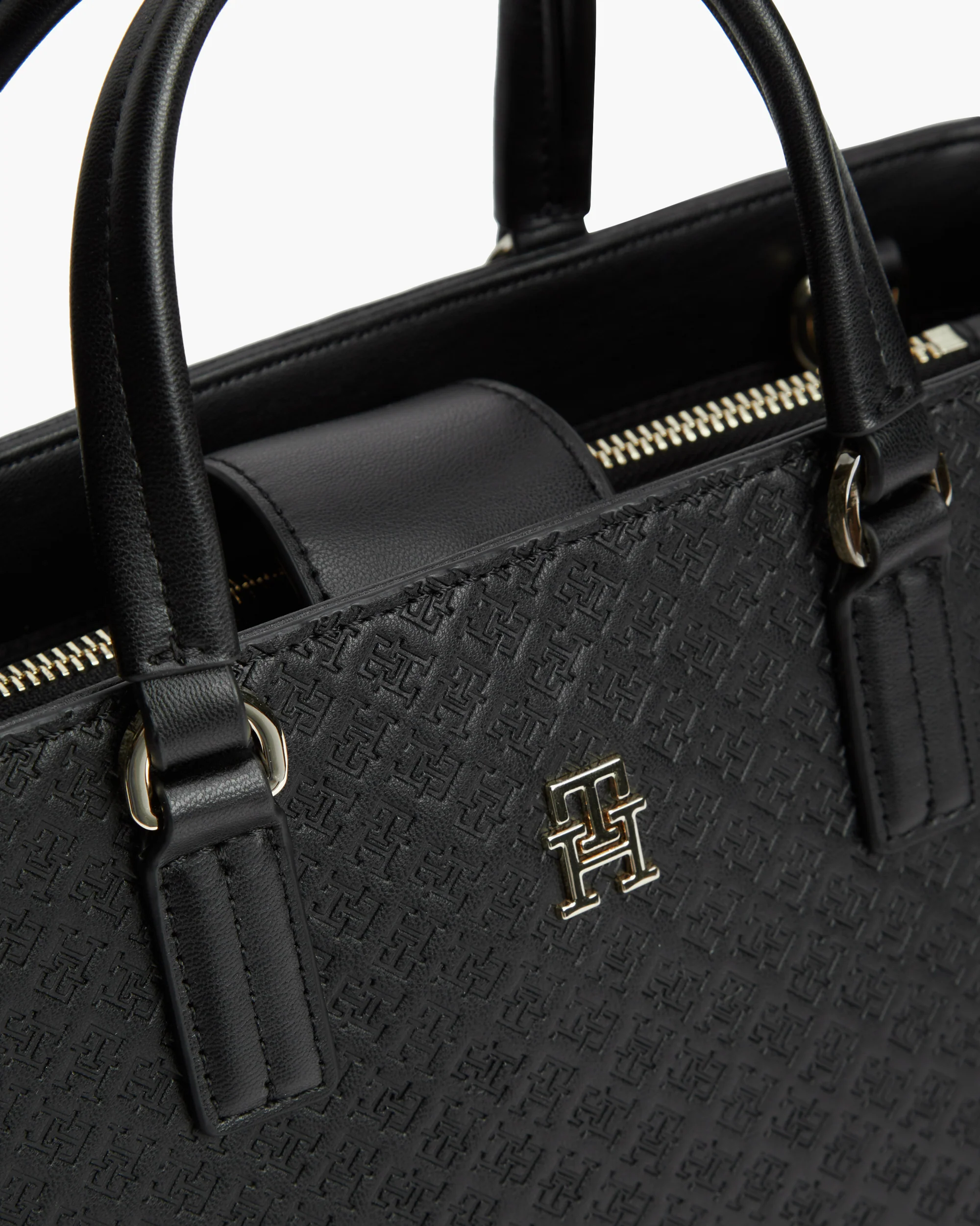 Tommy Hilfiger TH Daily Mono Womens Satchel Bag - Black - Image 3