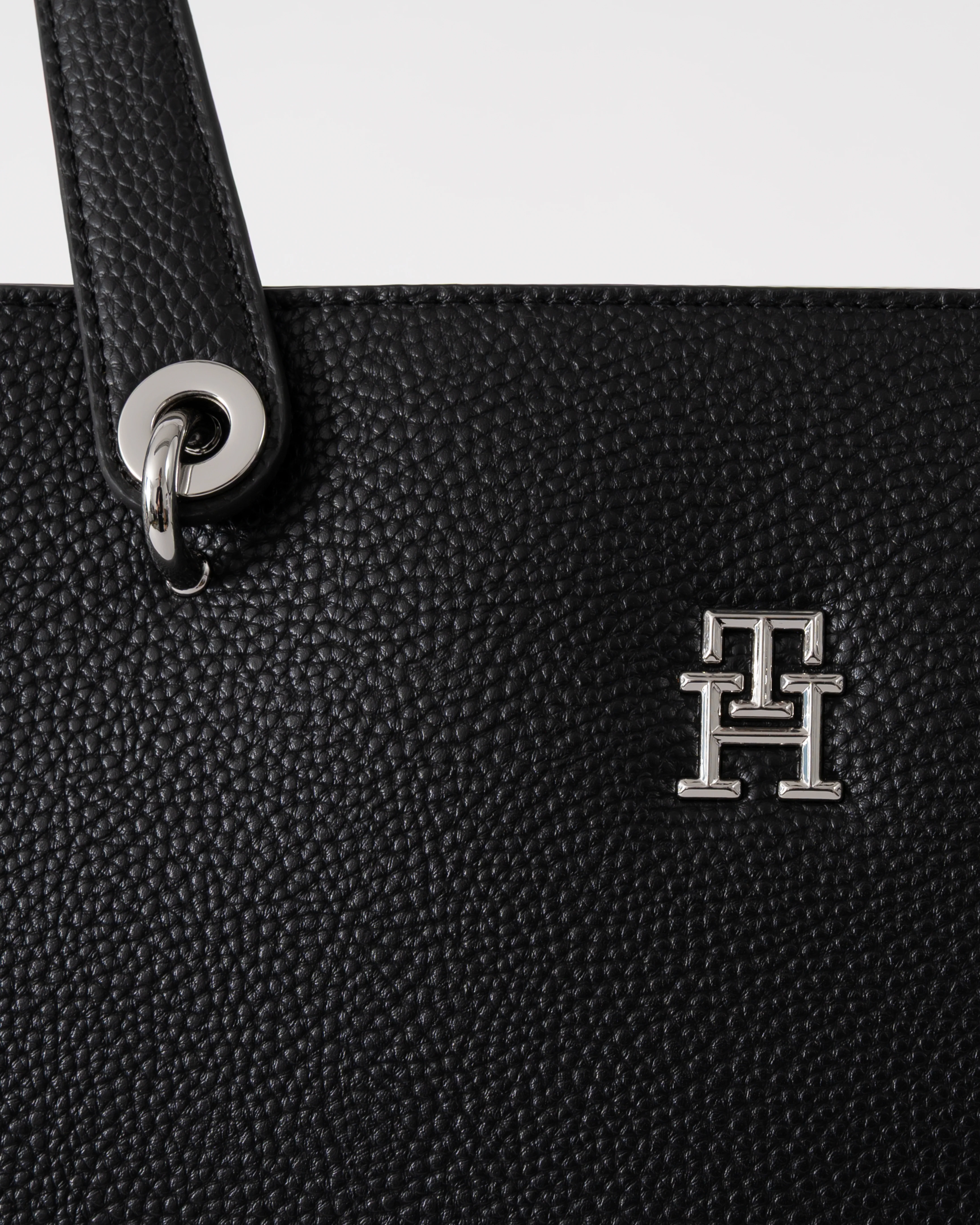 Tommy Hilfiger TH Emblem Womens Tote Bag - Black - Image 2