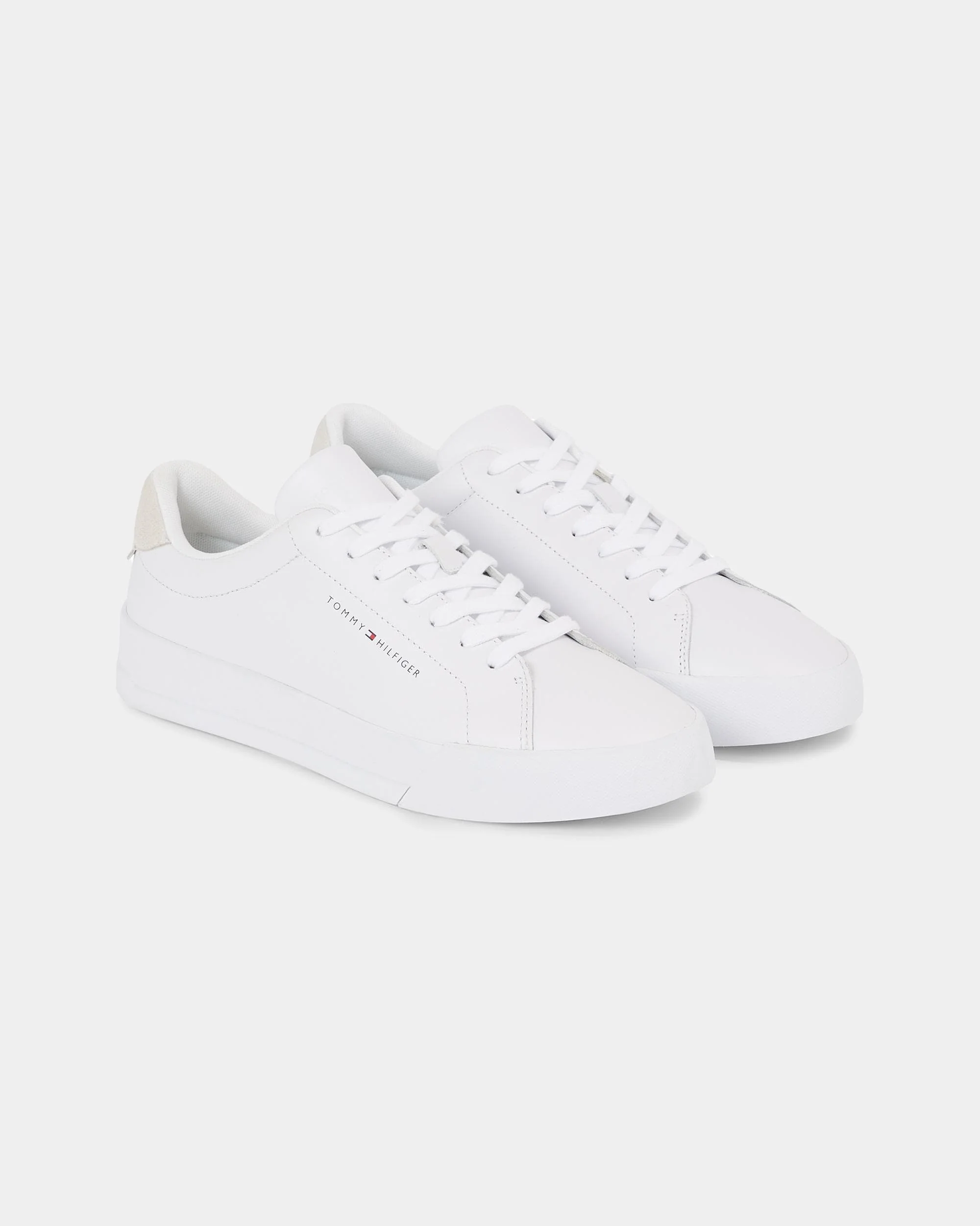 Tommy Hilfiger TH Leather Mens Court Trainers - Image 2