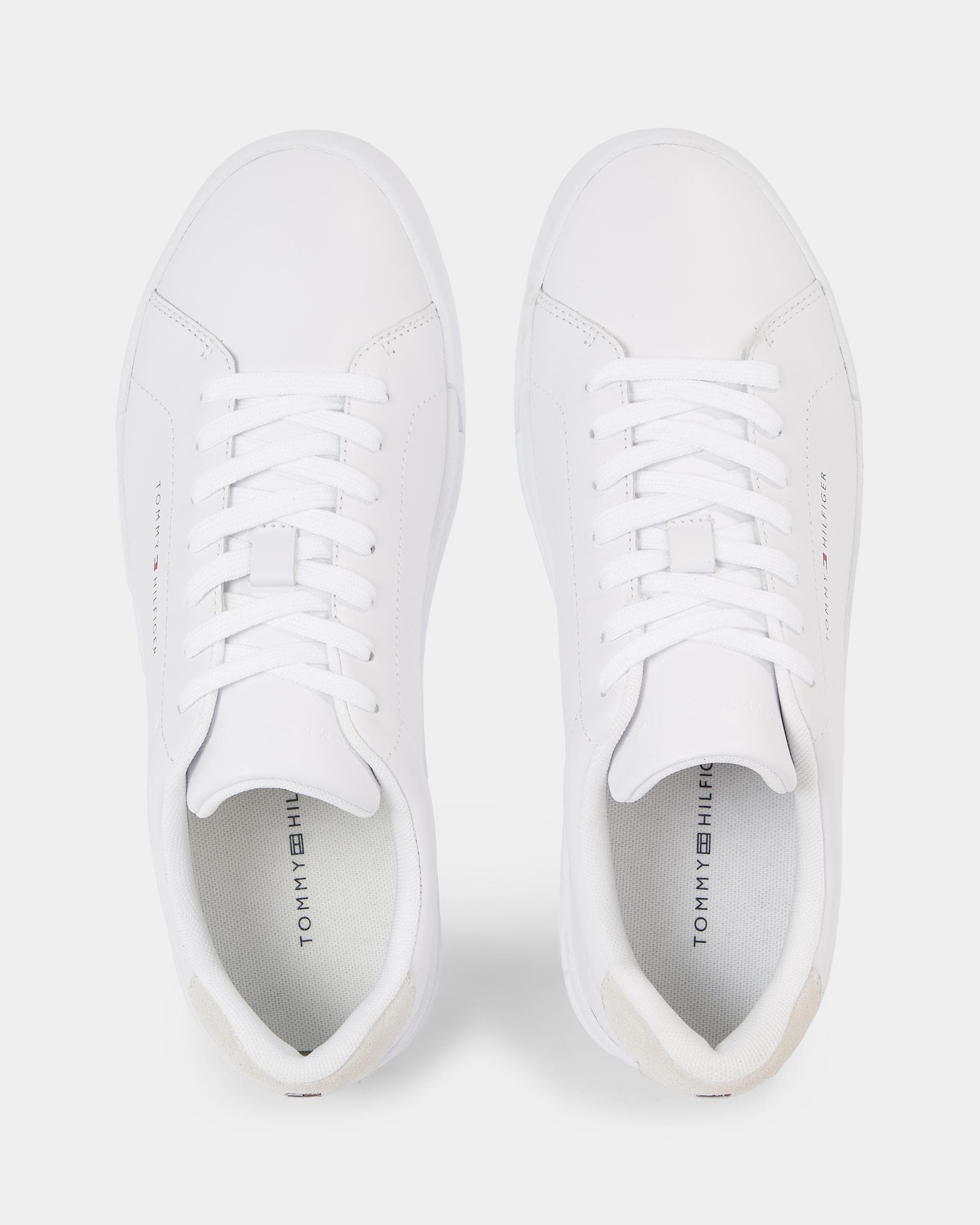 Tommy Hilfiger TH Leather Mens Court Trainers - Image 3