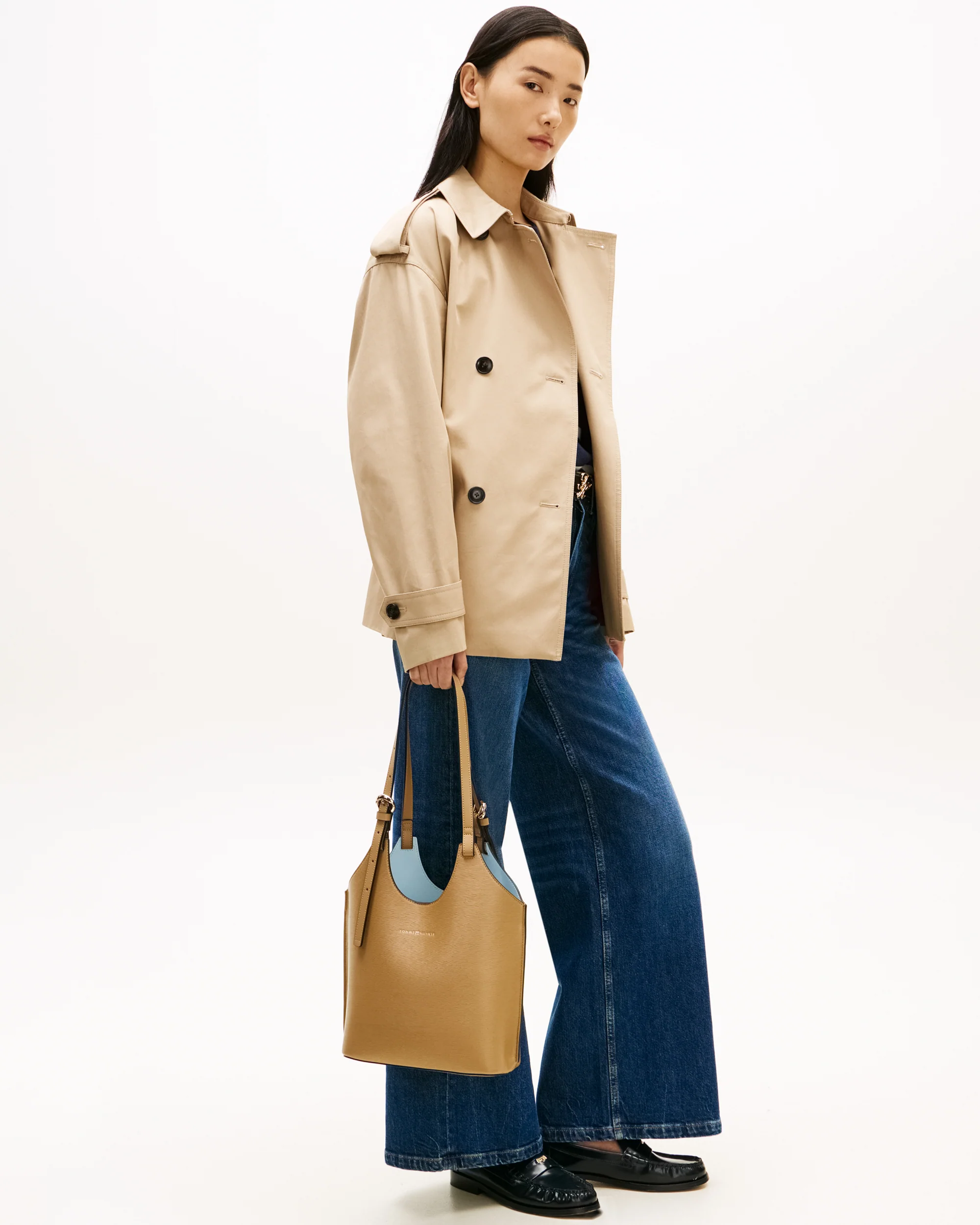 Tommy Hilfiger TH Modern Womens Mini Tote Bag - Safari Canvas - Image 2