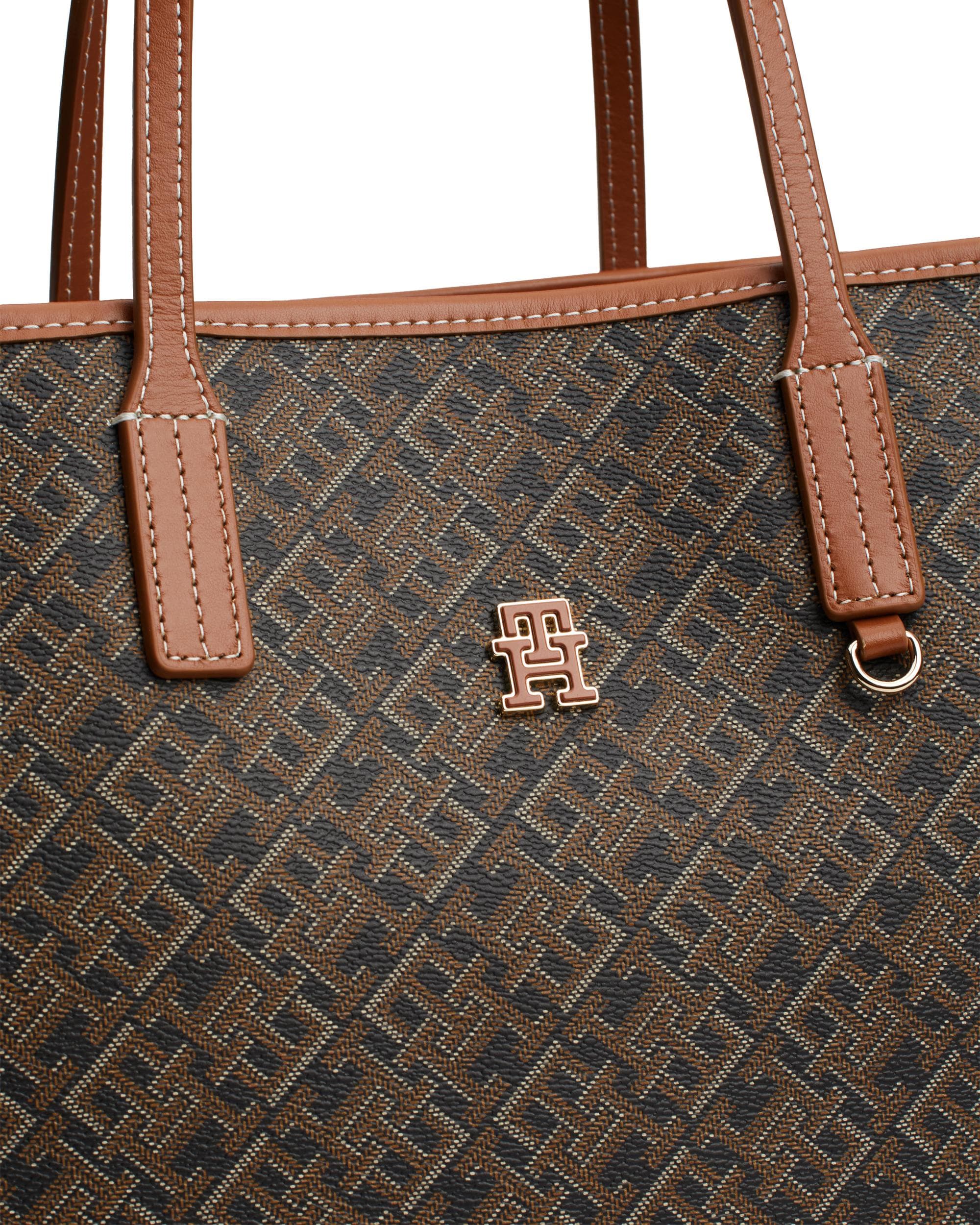 Tommy Hilfiger TH Monoplay Womens Leather Mix Tote Bag - Image 4