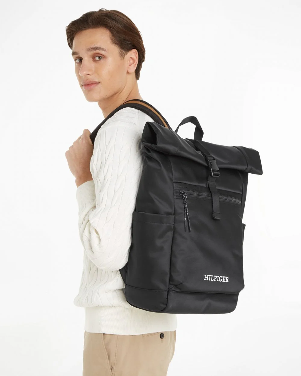 Tommy Hilfiger TH Monotype Rolltop Backpack - Image 4