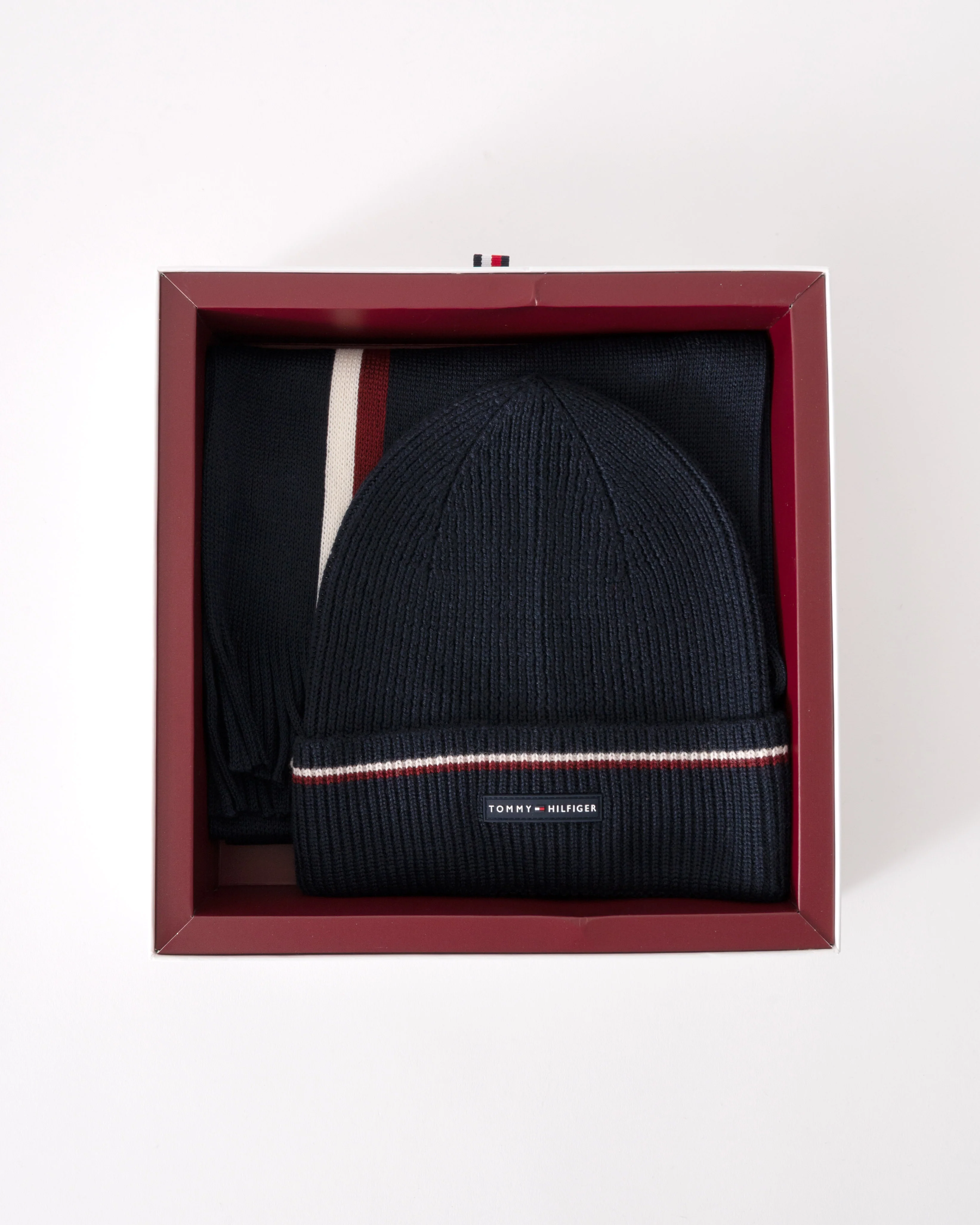 Tommy Hilfiger TH Wool Beanie & Scarf Gift Set - Space Blue - Image 2