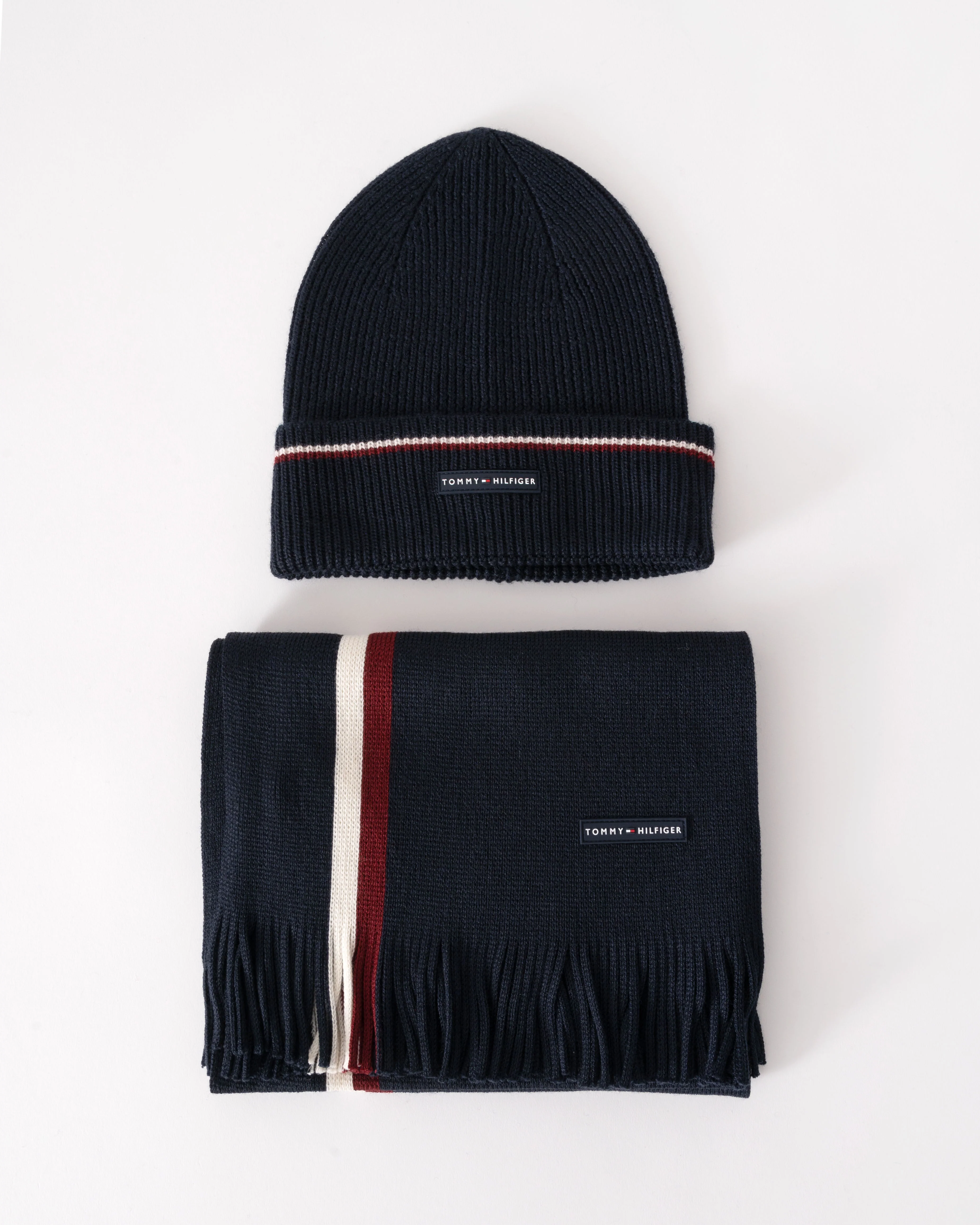 Tommy Hilfiger TH Wool Beanie & Scarf Gift Set - Space Blue - Image 3