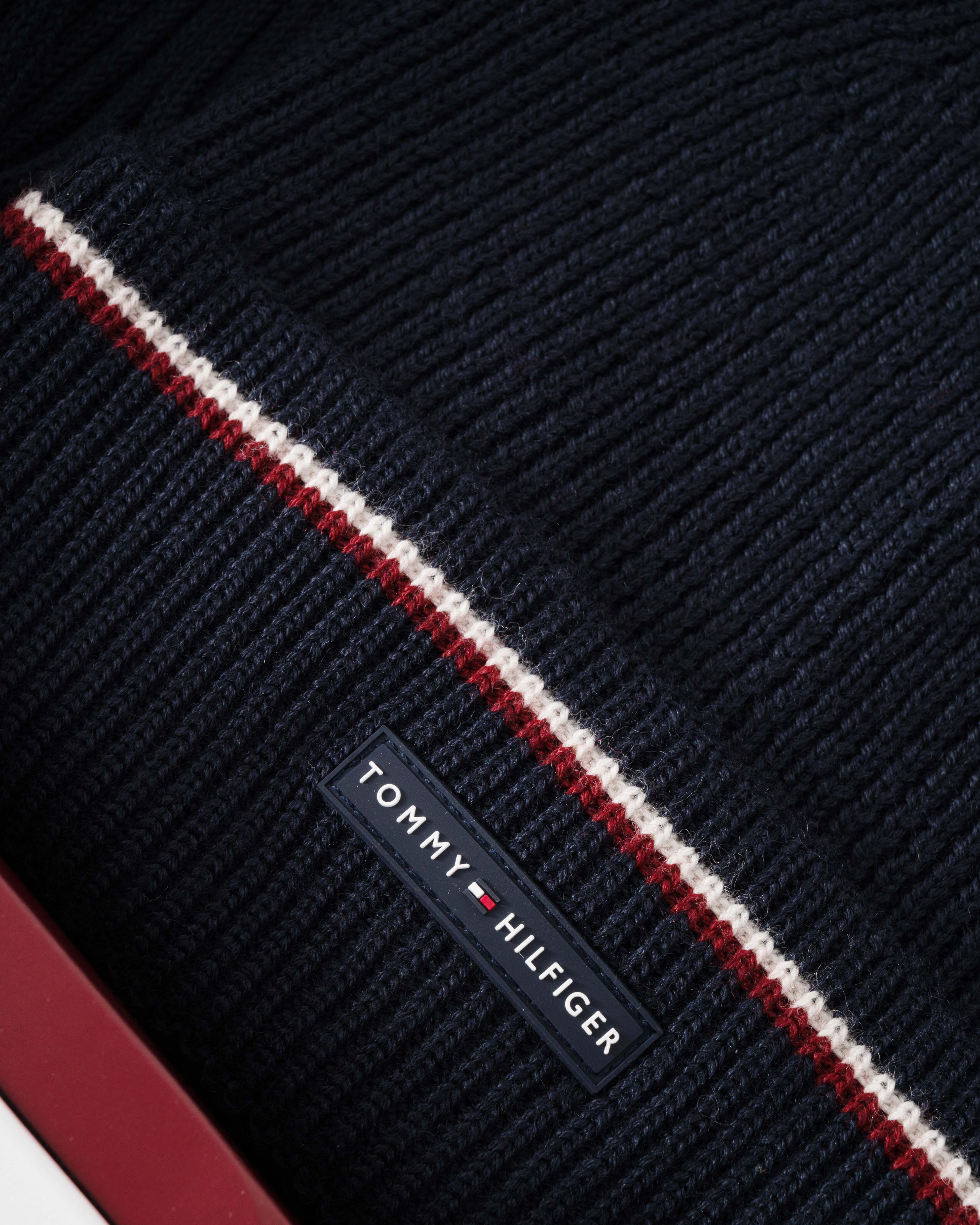 Tommy Hilfiger TH Wool Beanie & Scarf Gift Set - Space Blue - Image 4